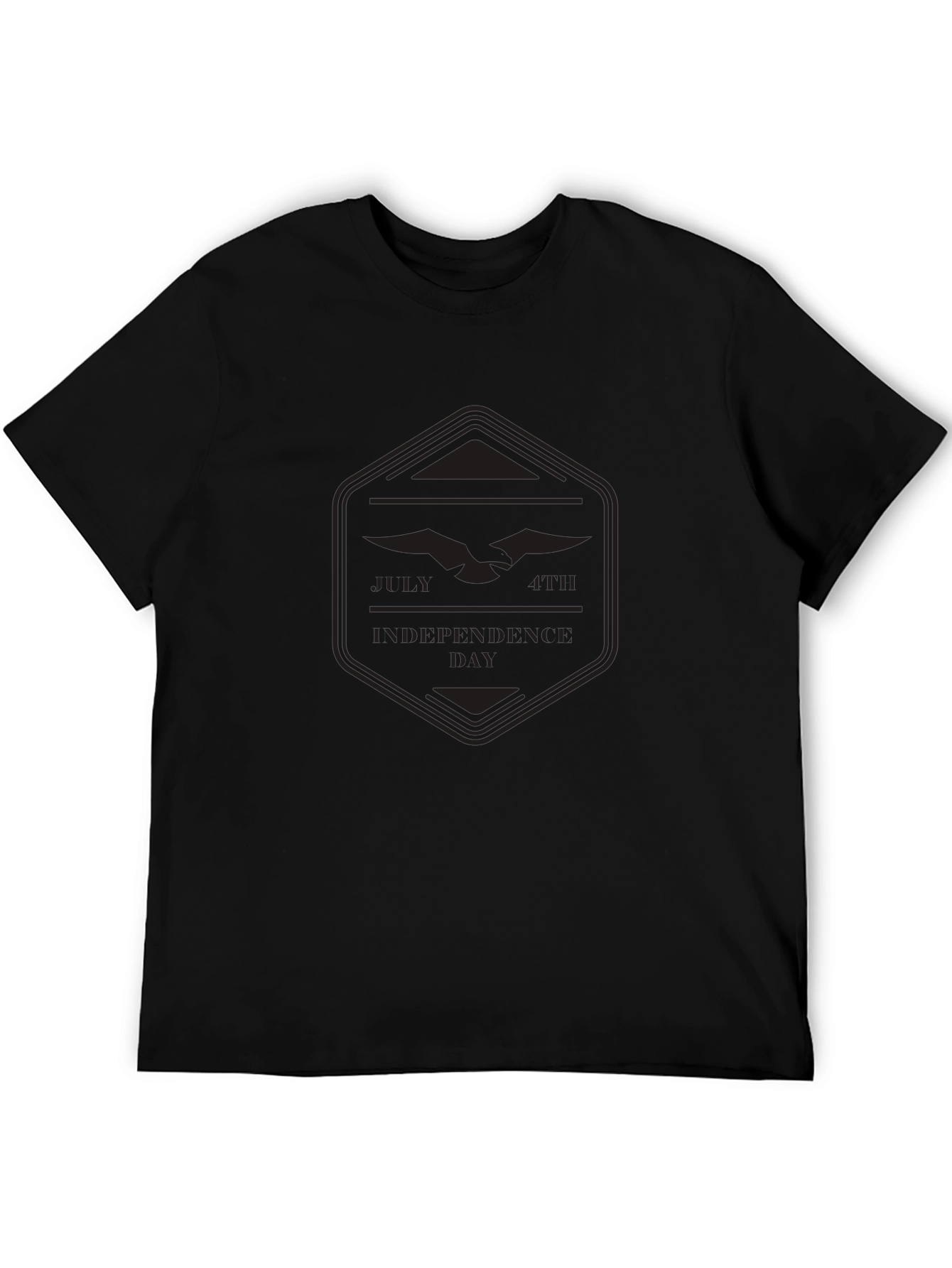 Independence Day Eagle Graphic Tee - Black