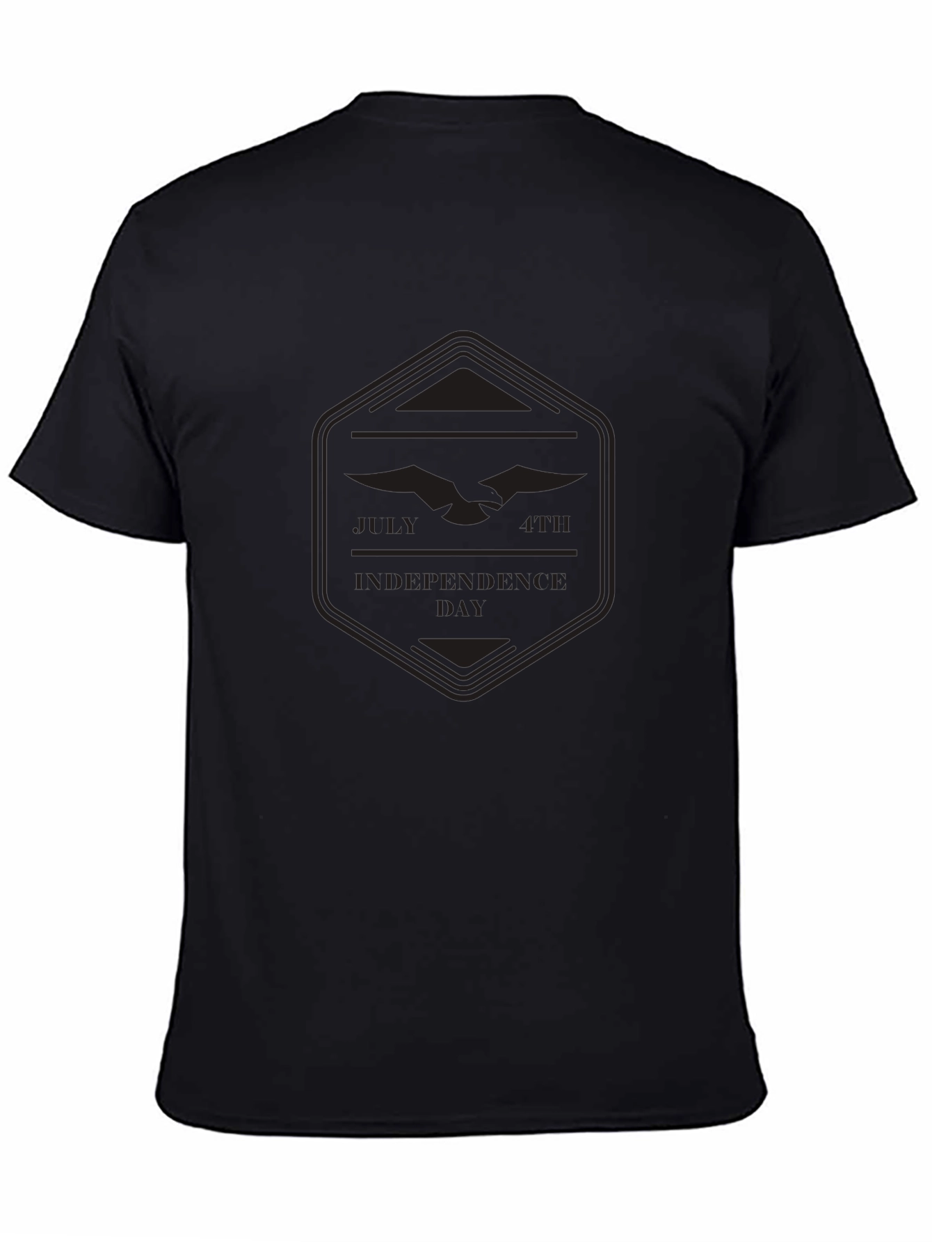 Independence Day Eagle Graphic Tee - Black