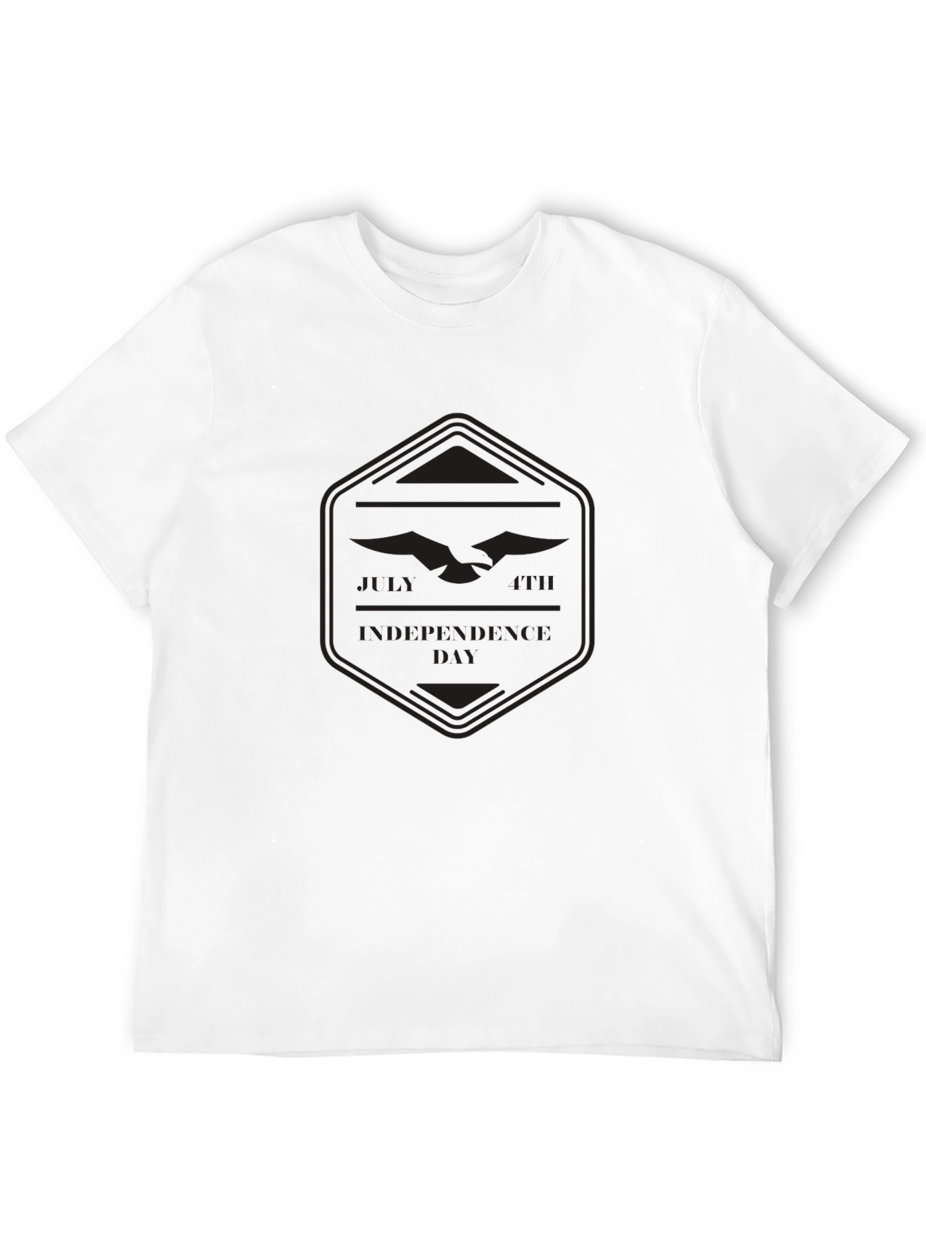 Independence Day Eagle Graphic Tee - Black