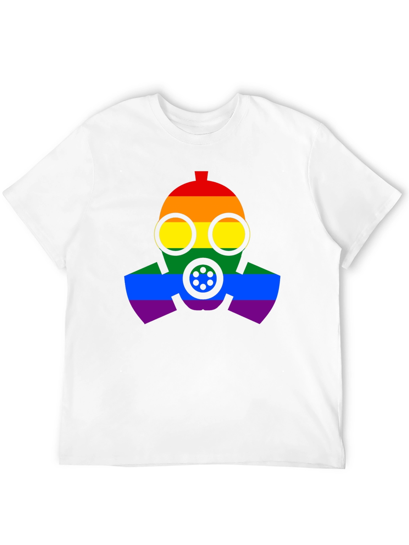 Rainbow Gas Mask Graphic T-Shirt