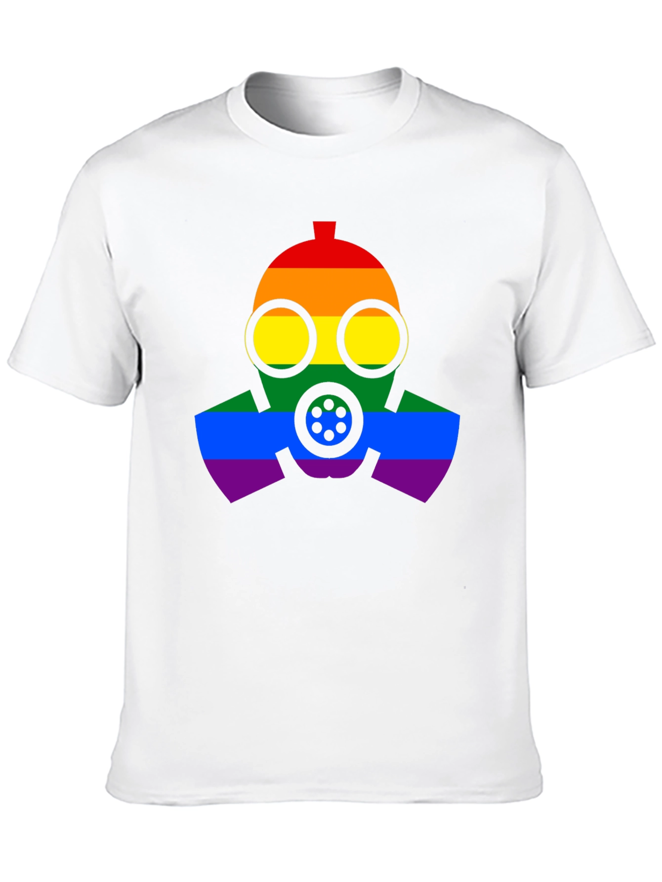 Rainbow Gas Mask Graphic T-Shirt