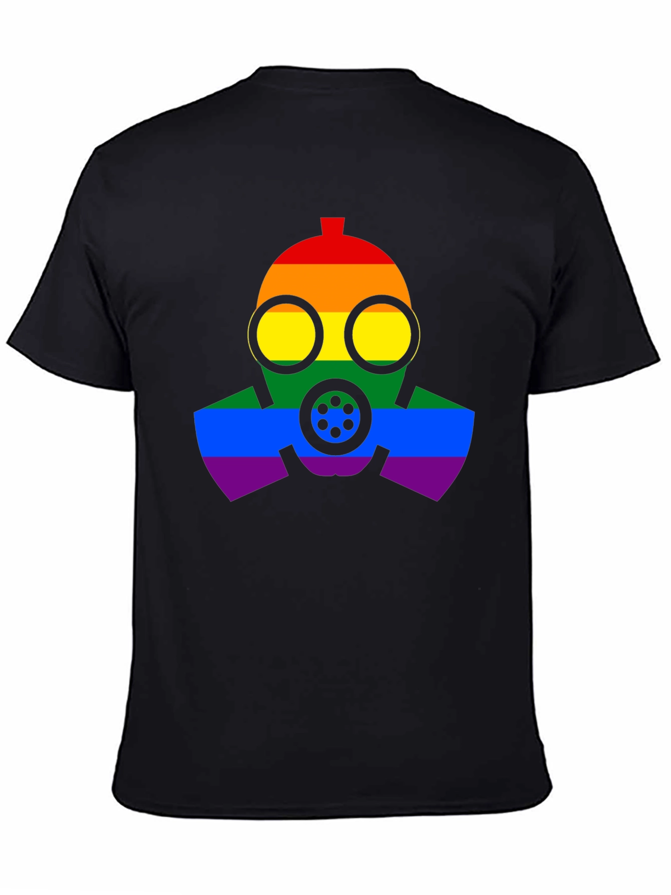 Rainbow Gas Mask Graphic T-Shirt