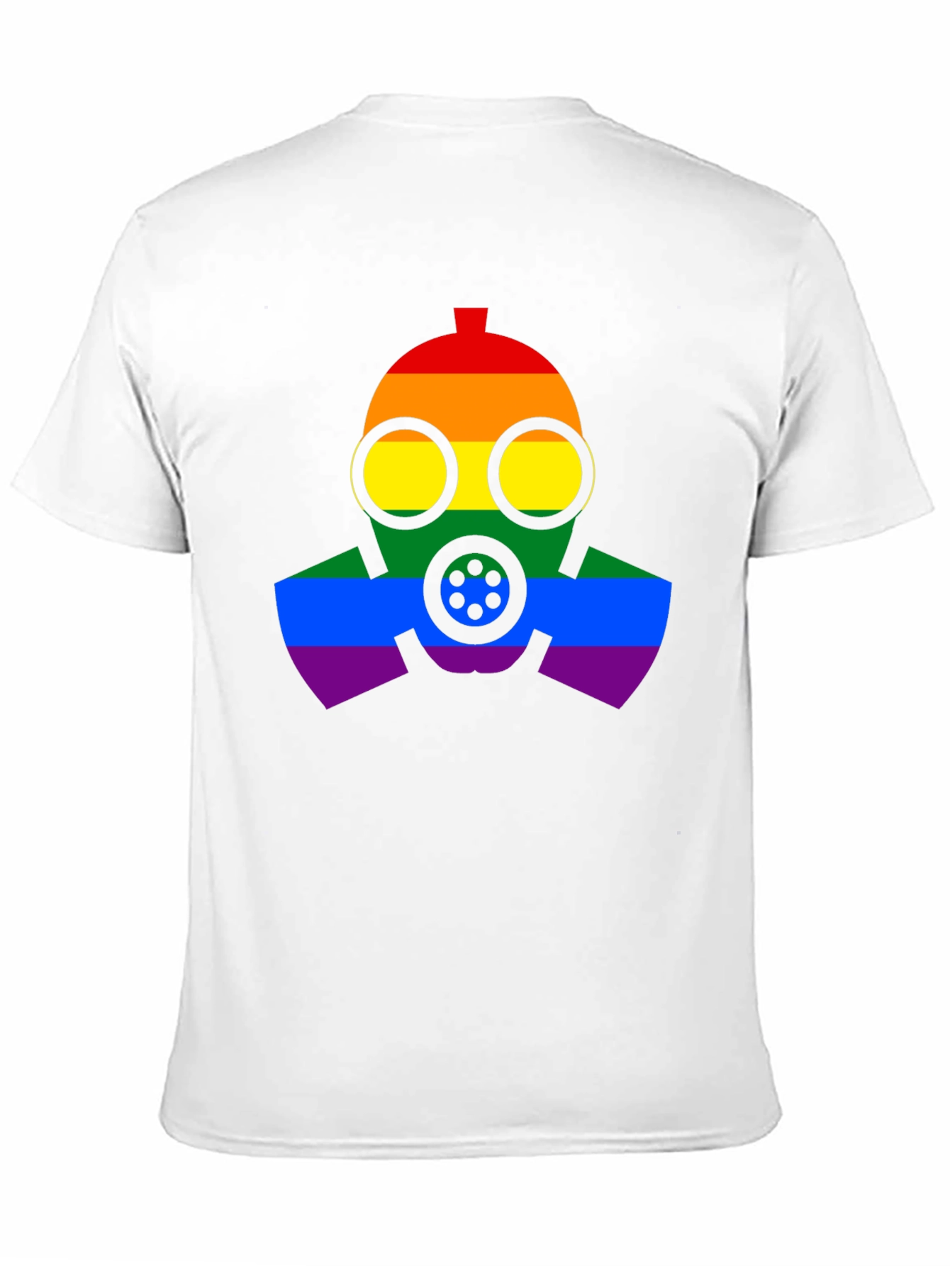 Rainbow Gas Mask Graphic T-Shirt