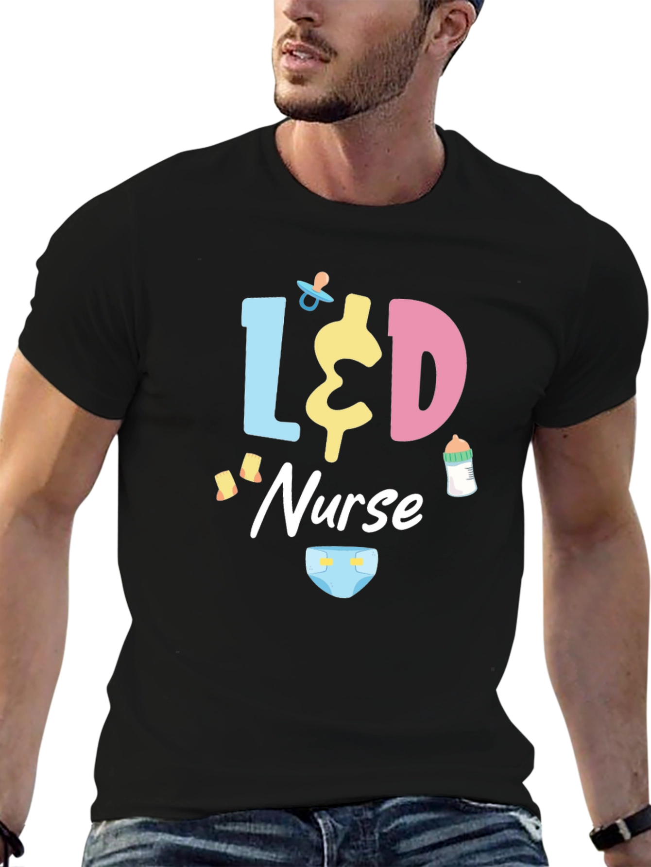 L&D Nurse T-Shirt - Black Cotton Tee