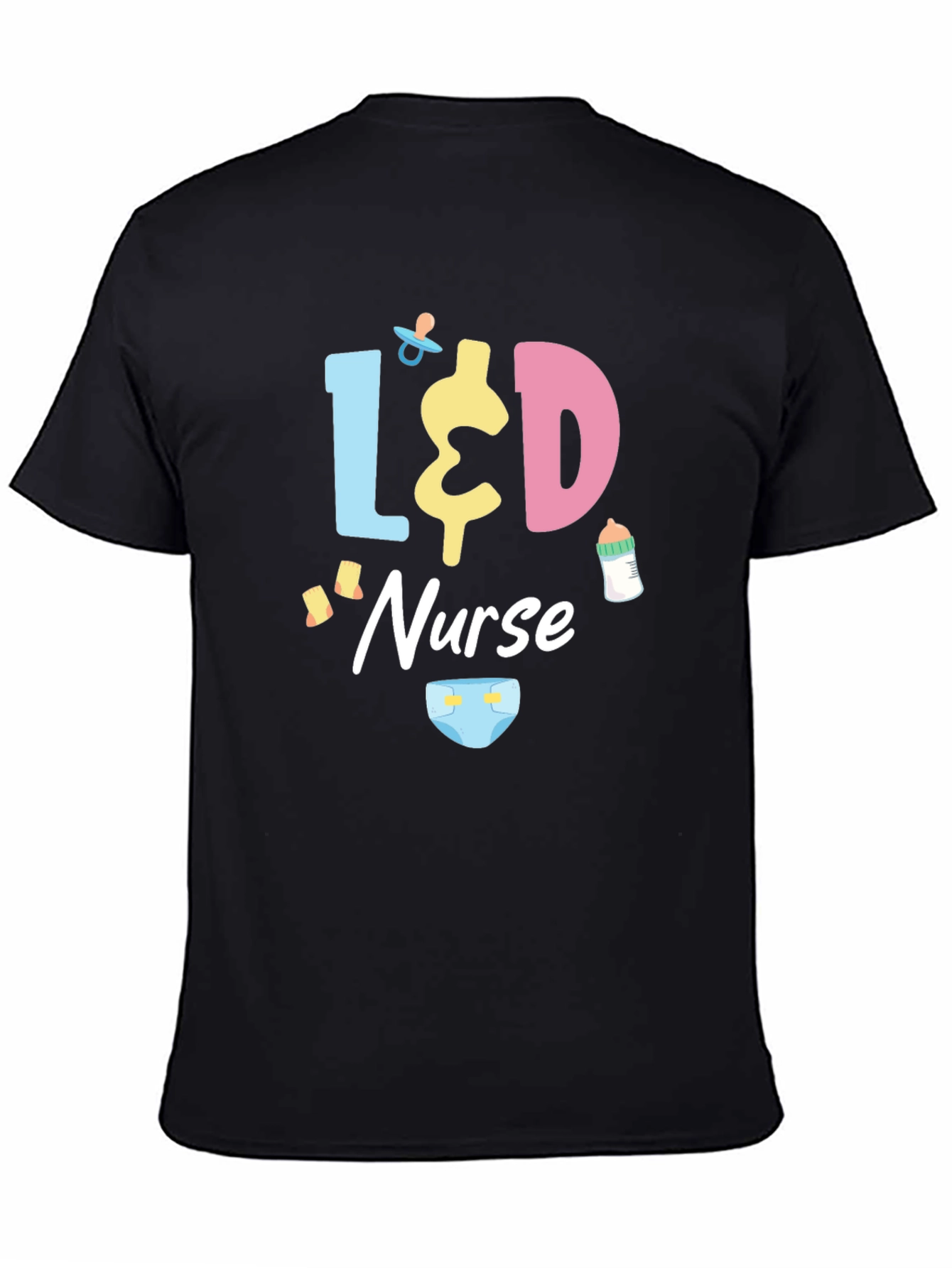 L&D Nurse T-Shirt - Black Cotton Tee