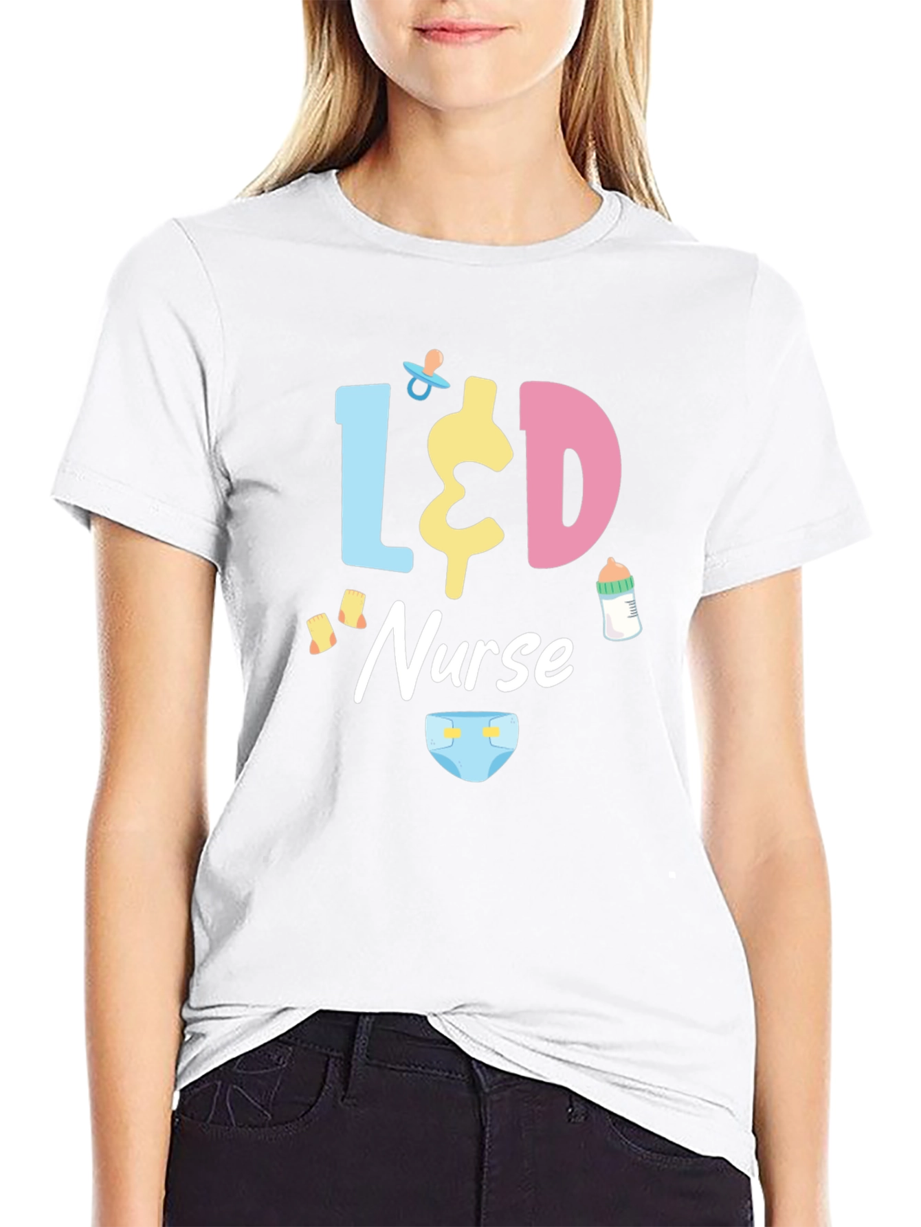 L&D Nurse T-Shirt - Black Cotton Tee