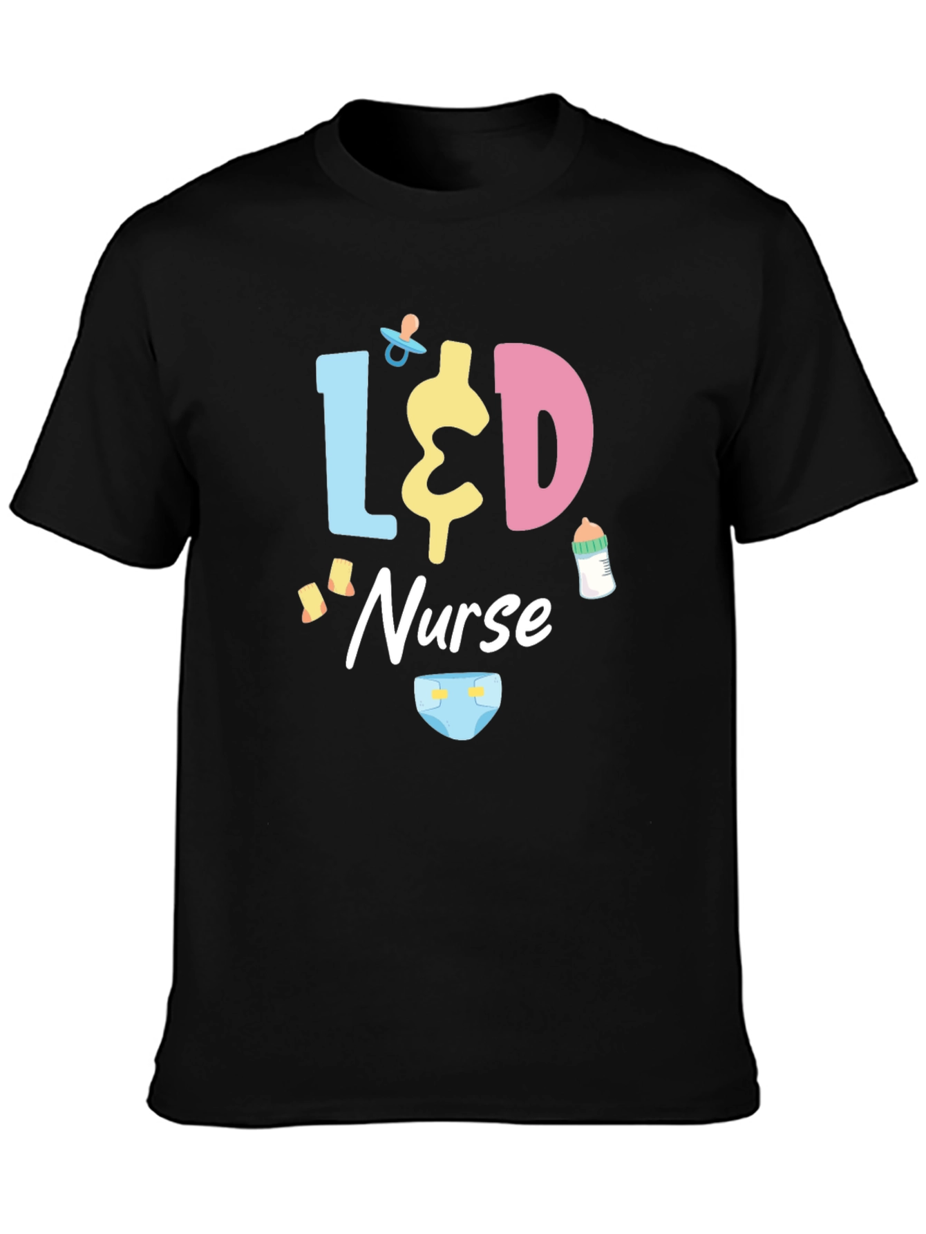 L&D Nurse T-Shirt - Black Cotton Tee