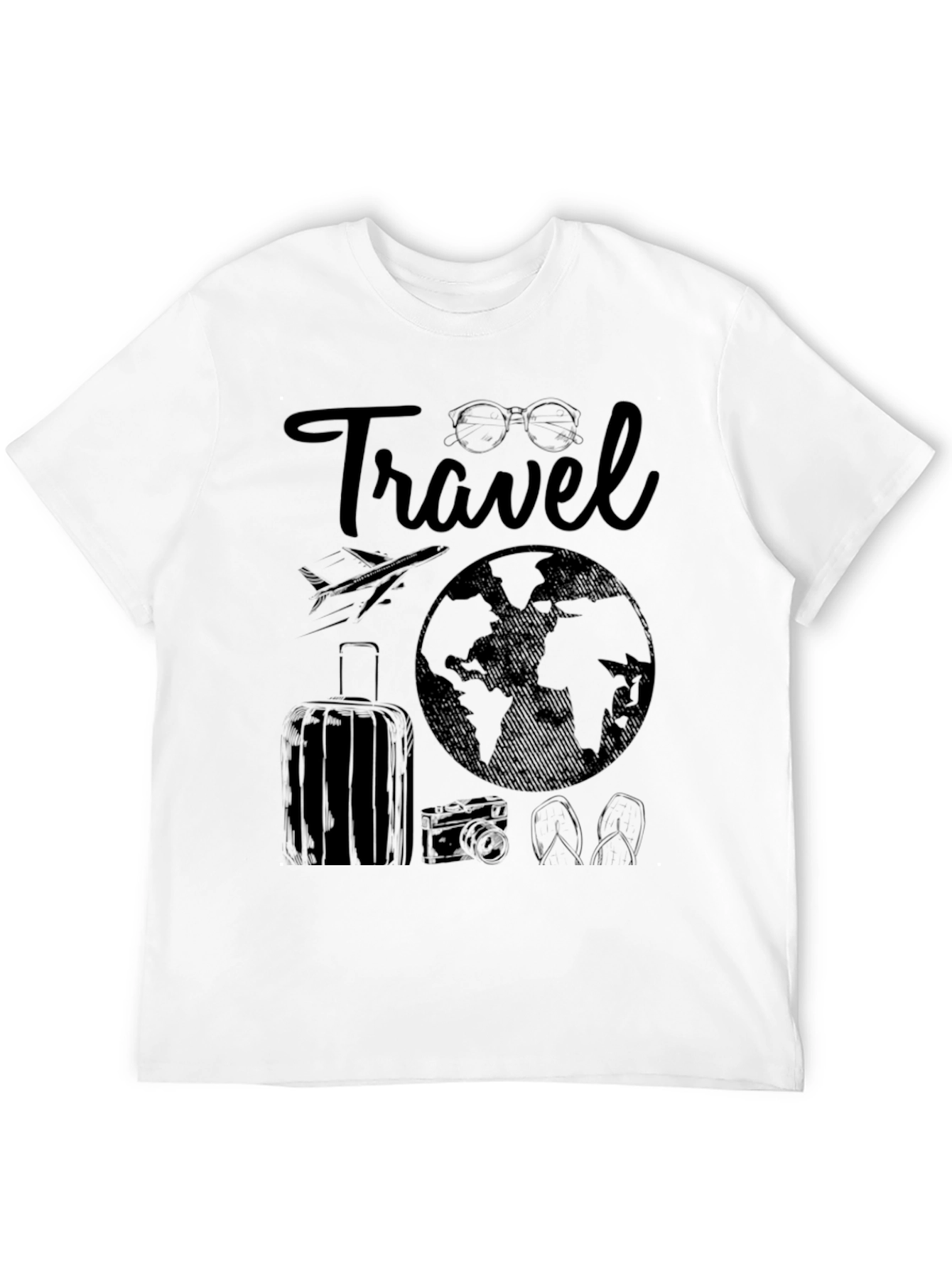 Travel Graphic Black T-Shirt Vacation Ready