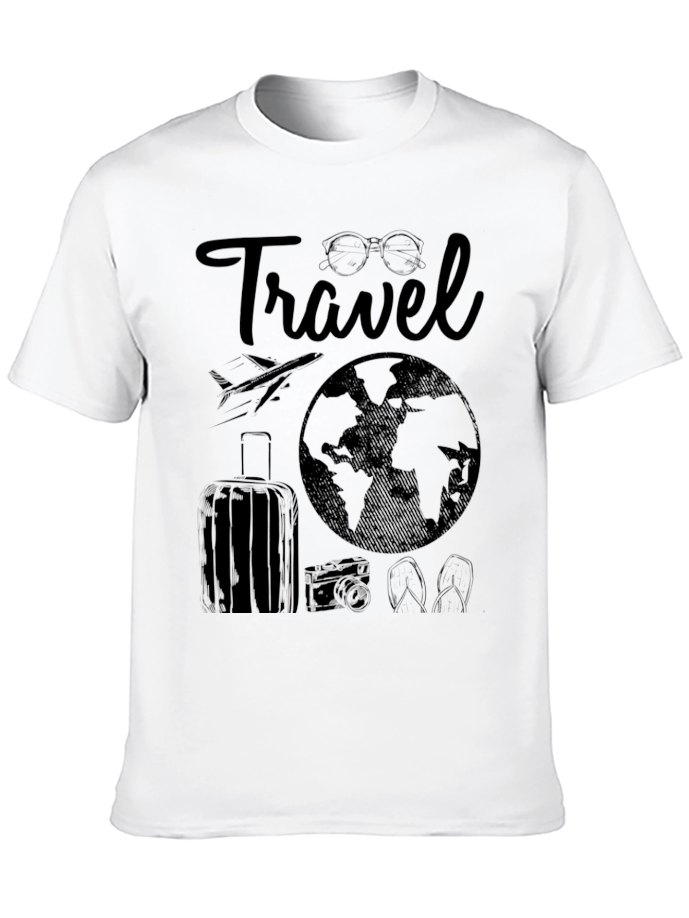 Travel Graphic Black T-Shirt Vacation Ready