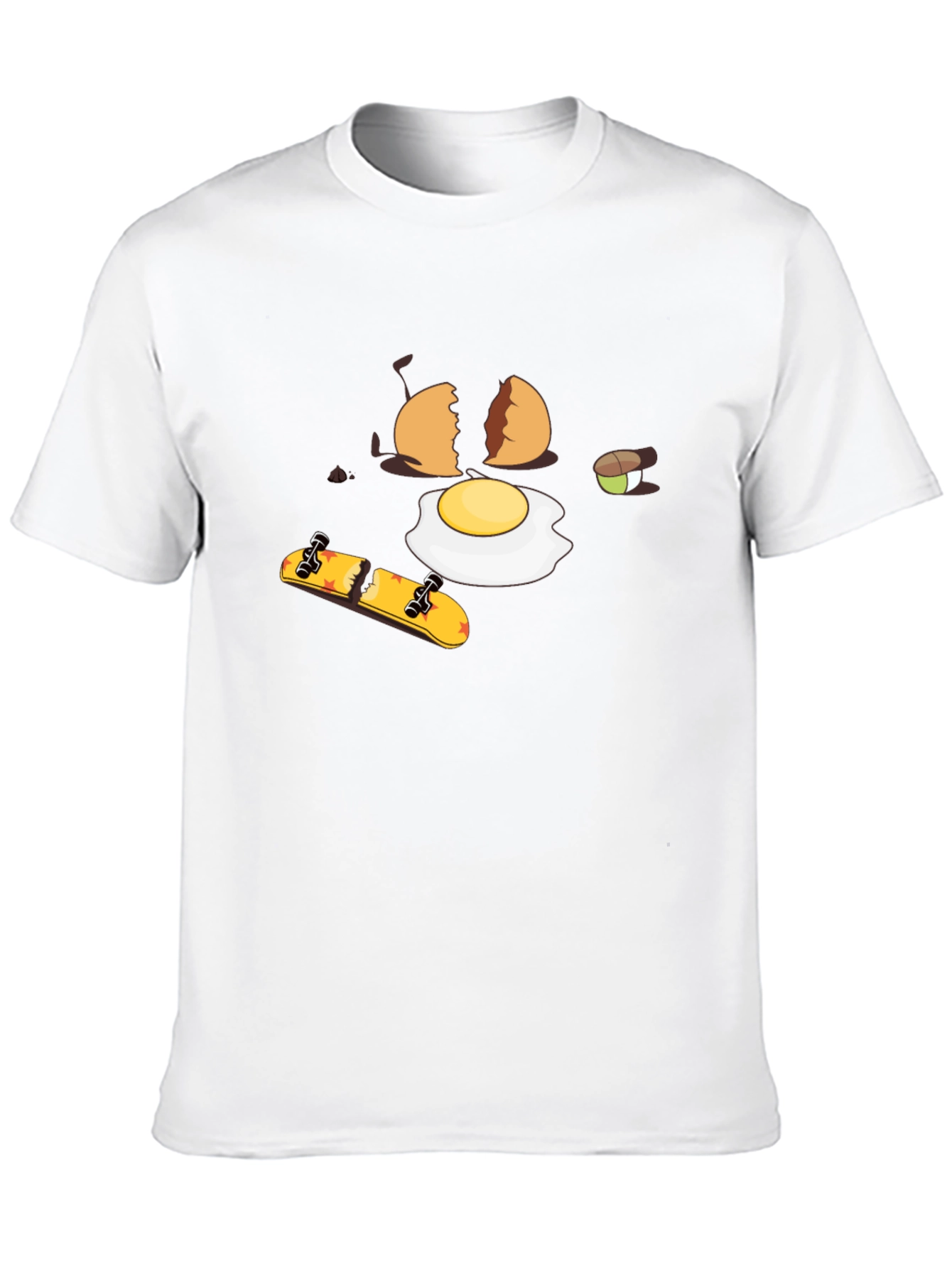 Cracked Egg Skateboarder Graphic Tee
