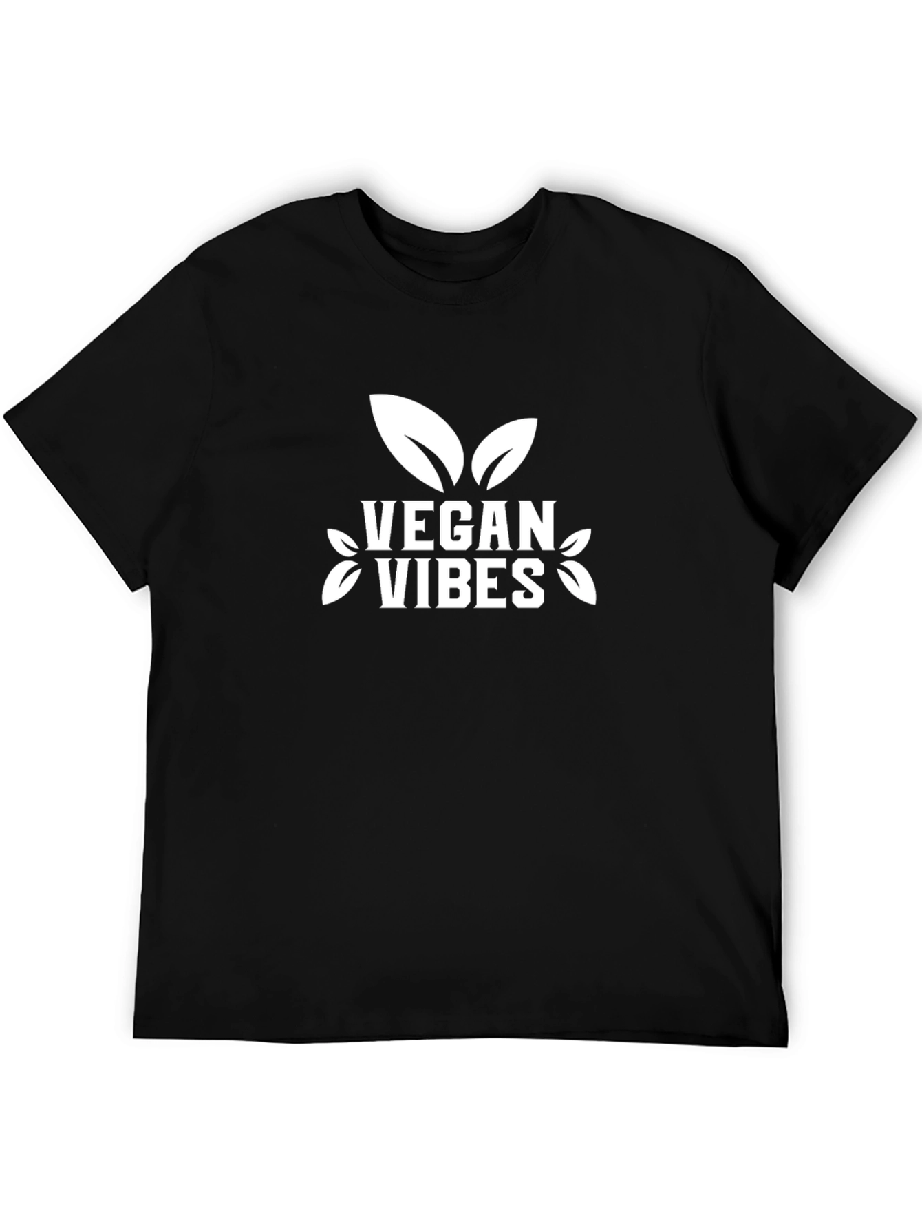Vegan Vibes Black T-Shirt - Stylish & Comfortable