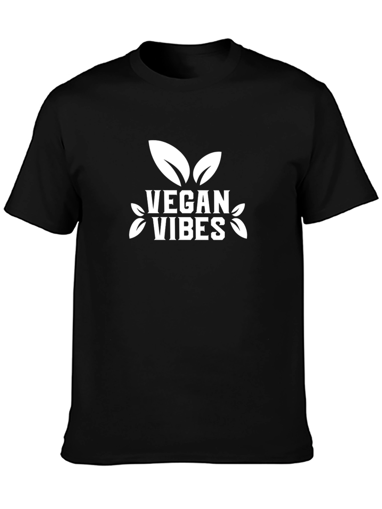 Vegan Vibes Black T-Shirt - Stylish & Comfortable
