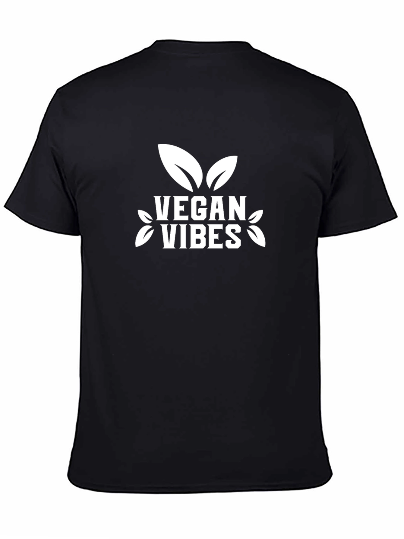 Vegan Vibes Black T-Shirt - Stylish & Comfortable