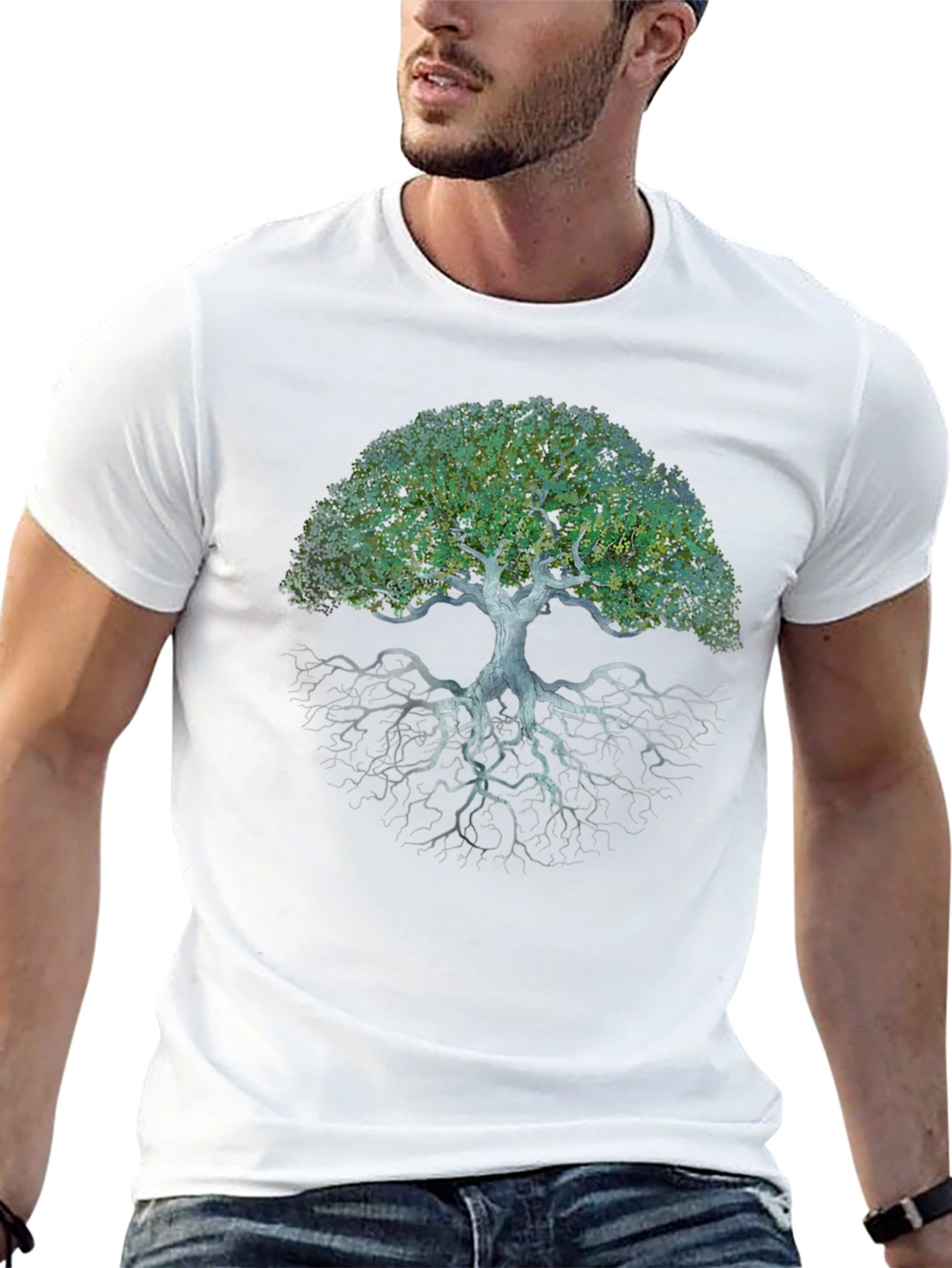 Tree of Life Graphic Tee - Black Cotton Blend