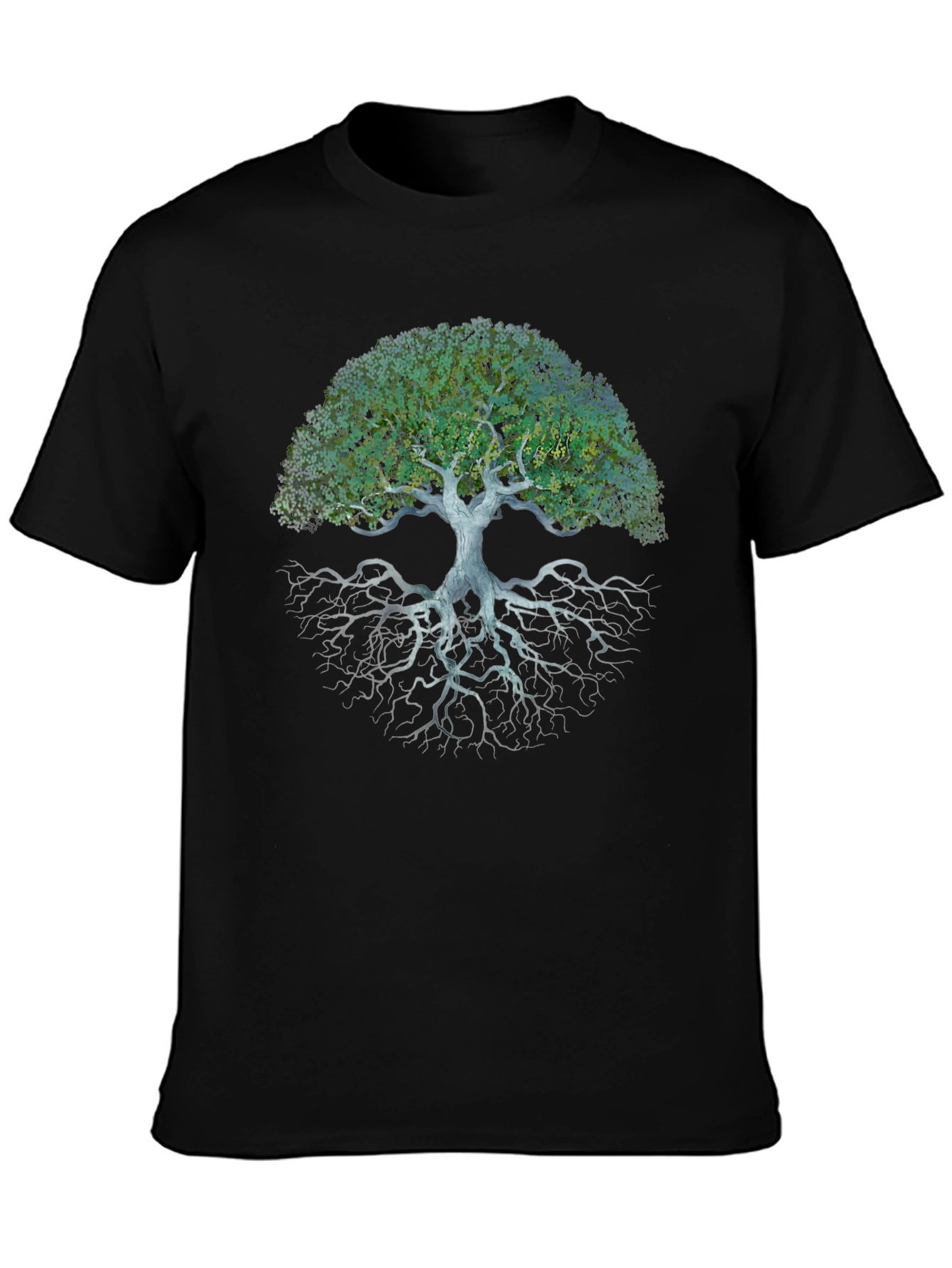 Tree of Life Graphic Tee - Black Cotton Blend