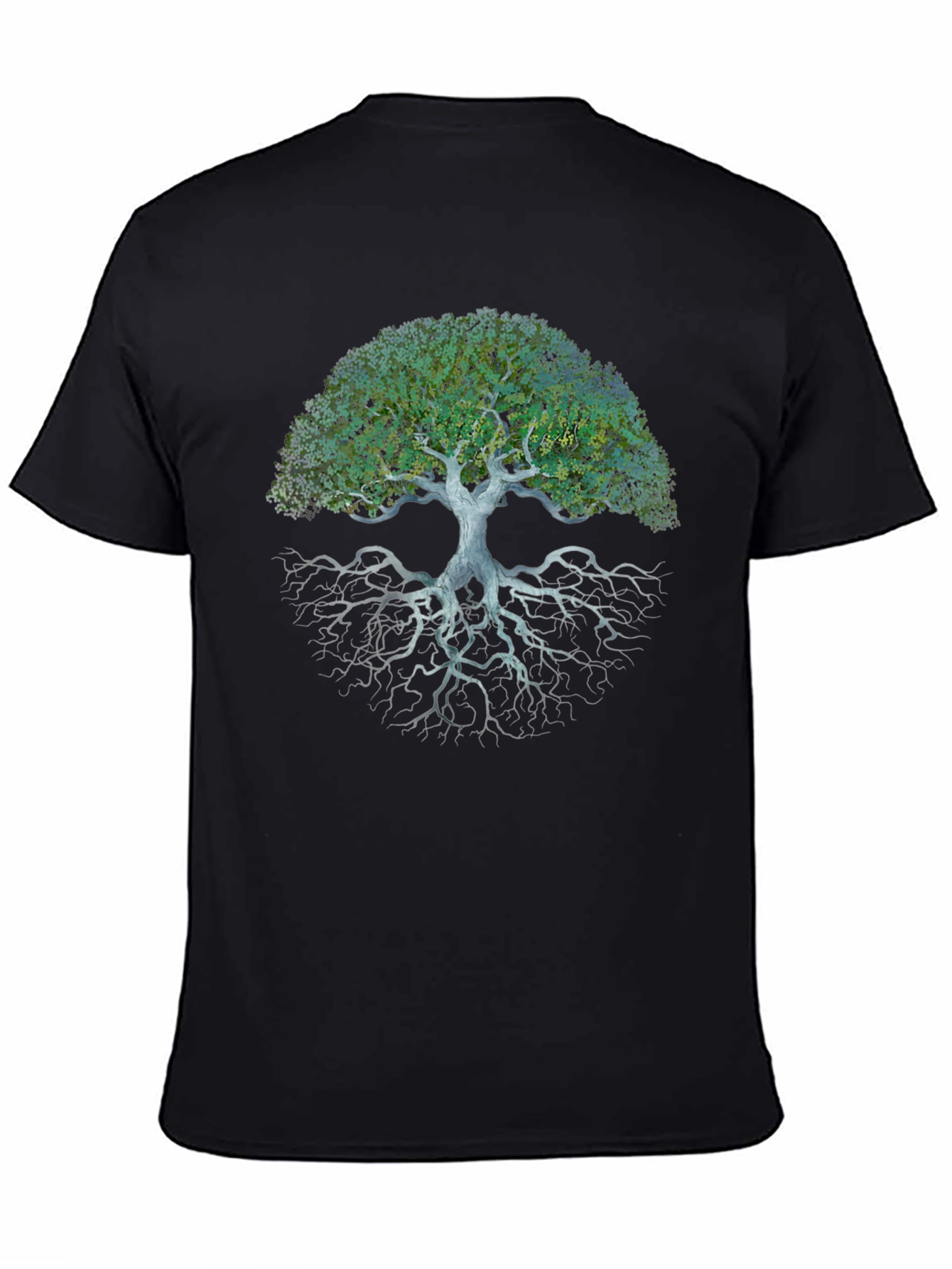Tree of Life Graphic Tee - Black Cotton Blend
