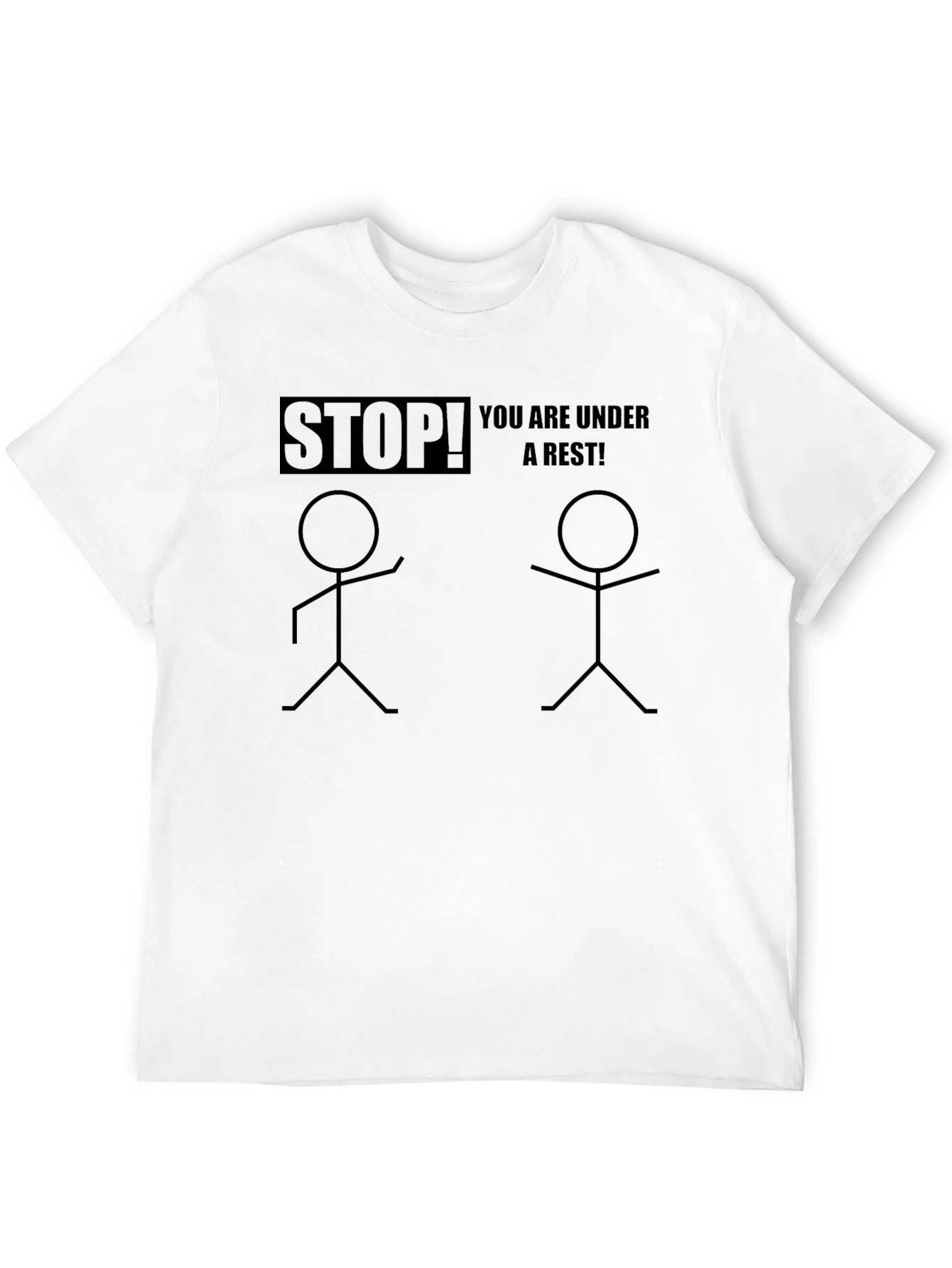 Funny Stick Figure Arrest T-Shirt