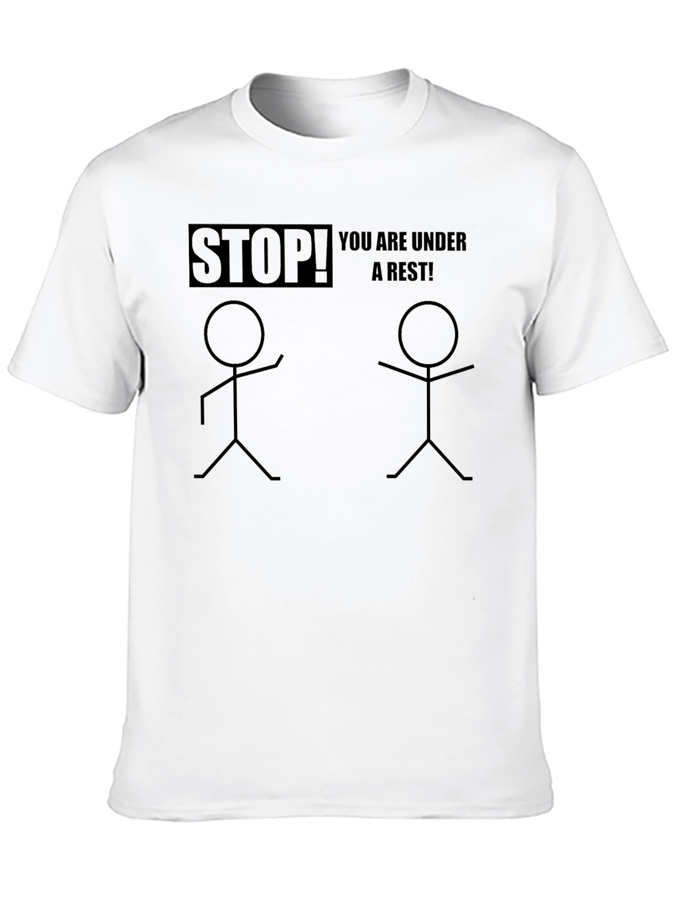 Funny Stick Figure Arrest T-Shirt