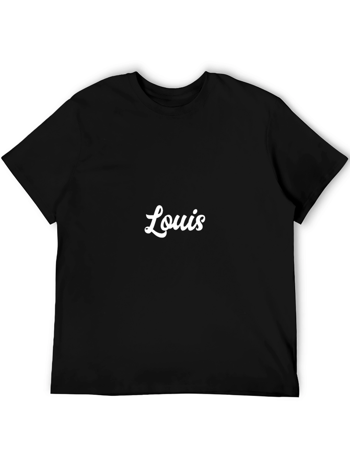 Louis Black Cotton Graphic Tee