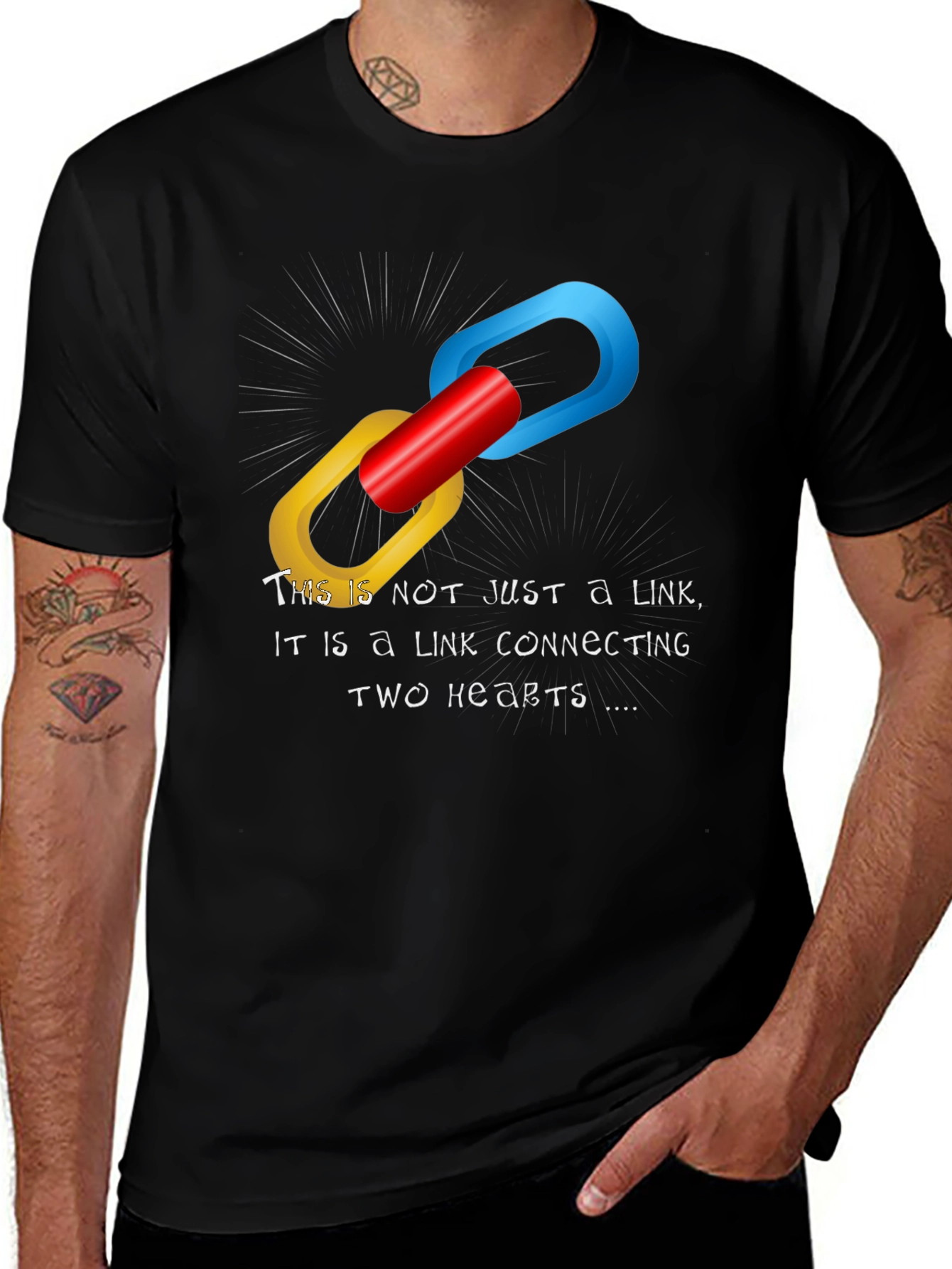 Connected Hearts T-Shirt - Love & Unity Design