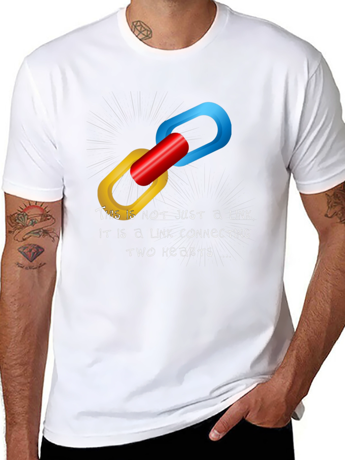 Connected Hearts T-Shirt - Love & Unity Design
