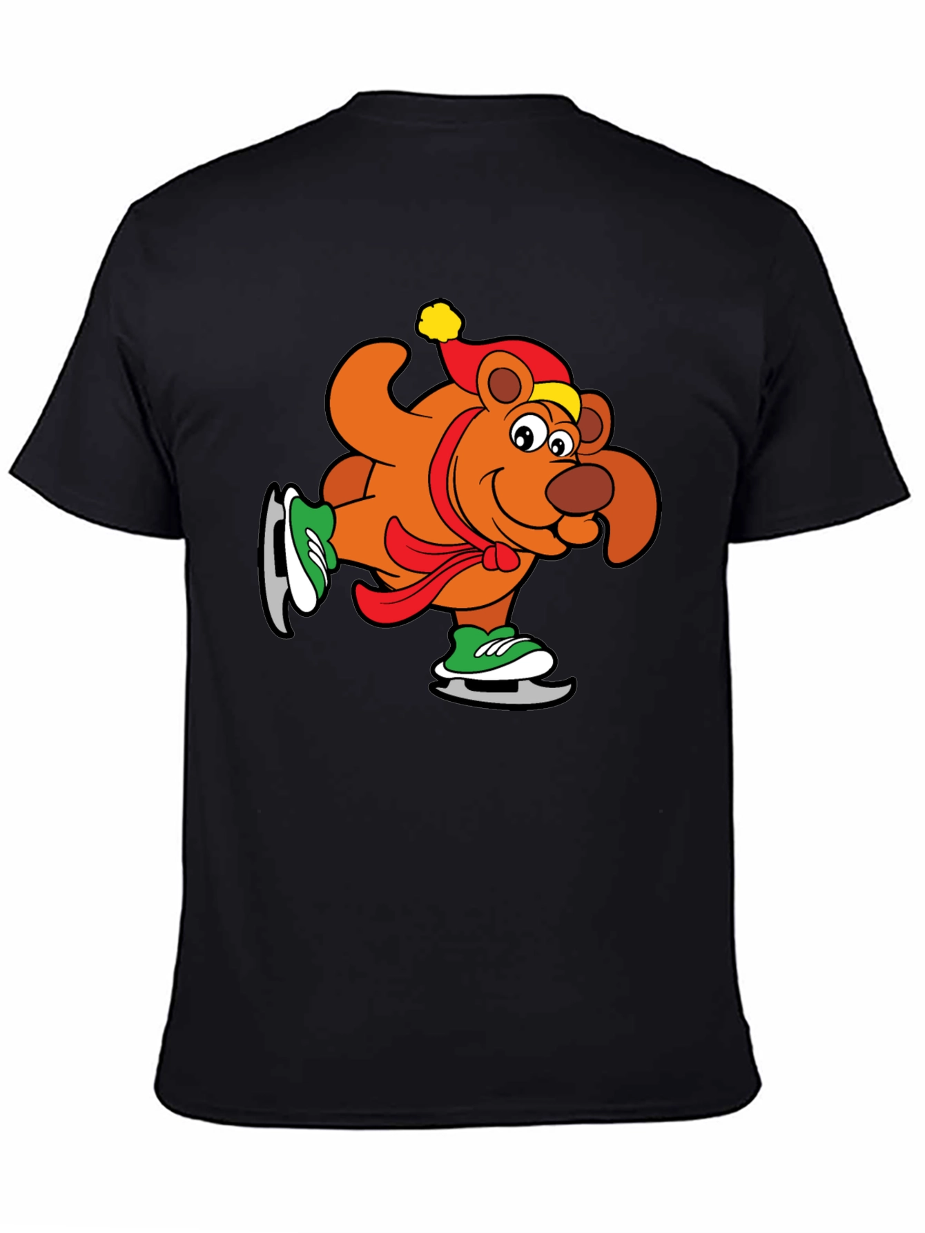 Skating Bear Graphic Tee - Holiday Cheer