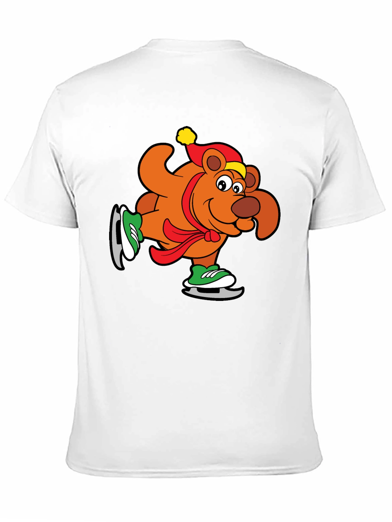 Skating Bear Graphic Tee - Holiday Cheer