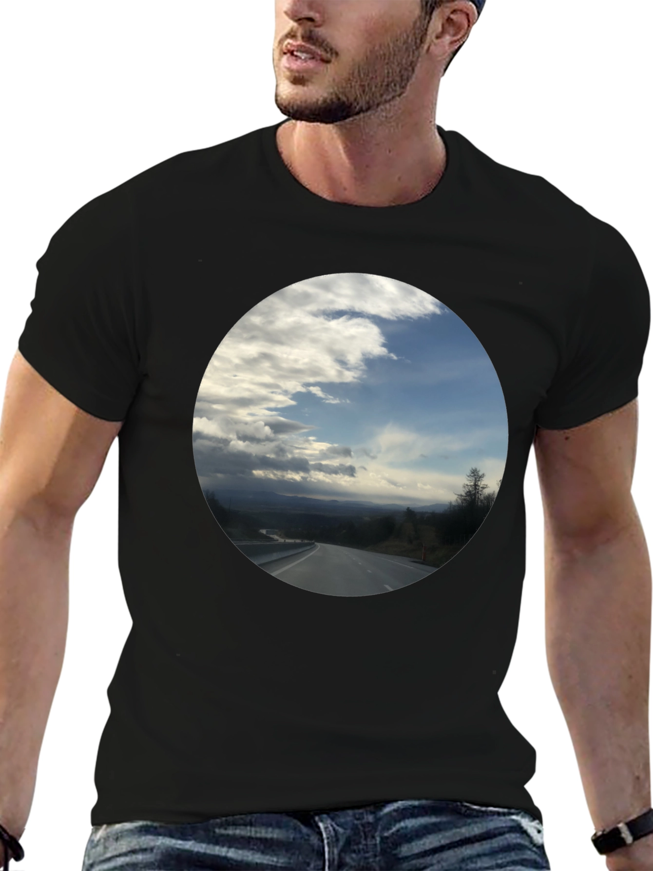 Road to the Sky Black T-Shirt