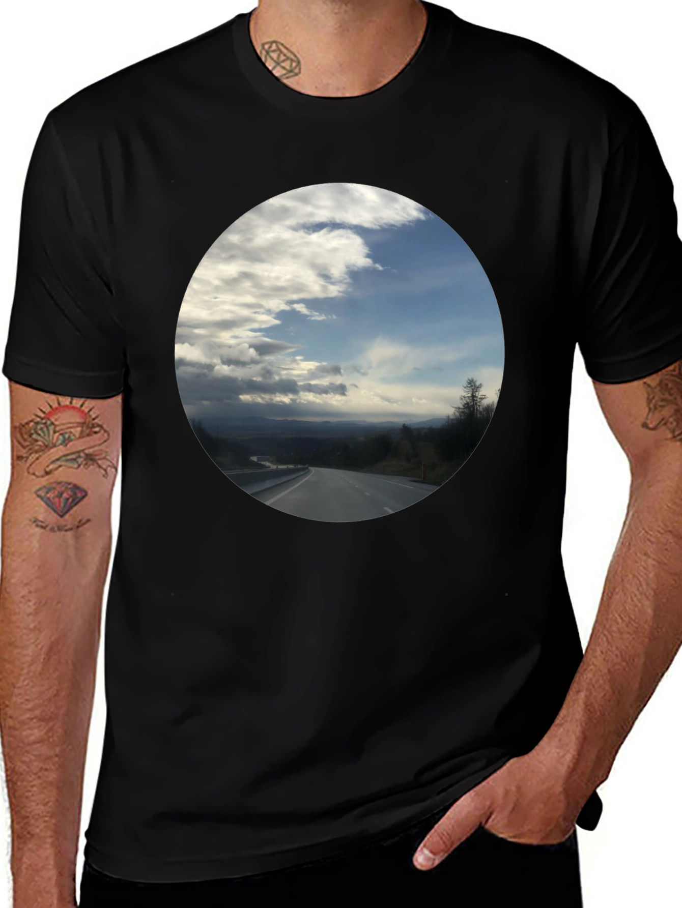 Road to the Sky Black T-Shirt