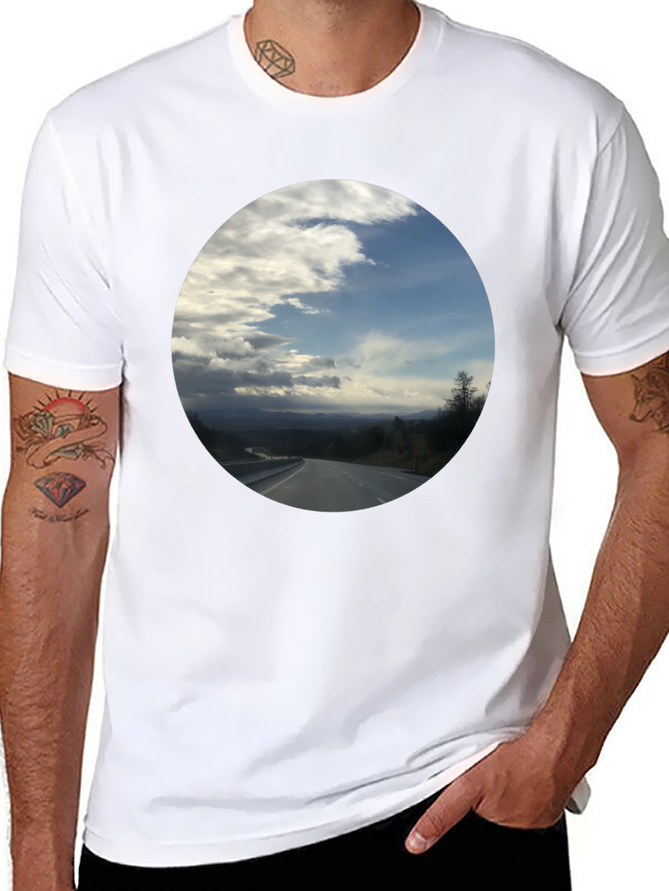 Road to the Sky Black T-Shirt