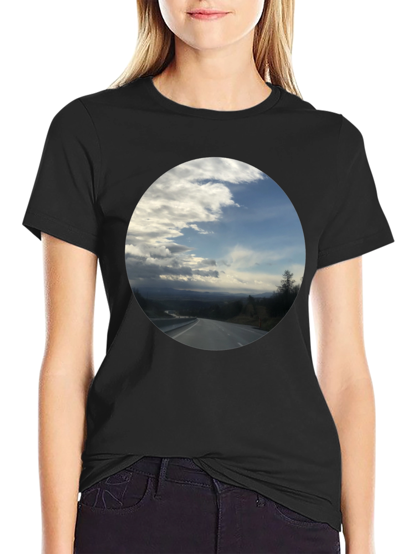 Road to the Sky Black T-Shirt