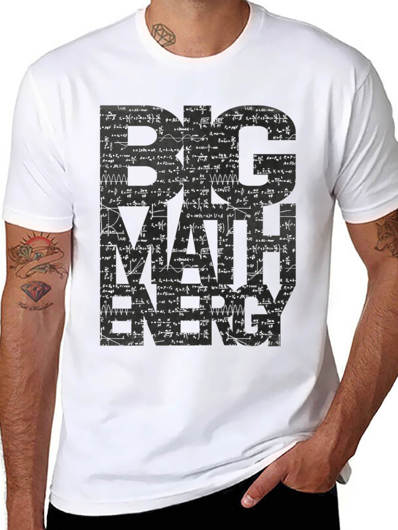 Big Math Energy Graphic Tee - Mens Black T-Shirt