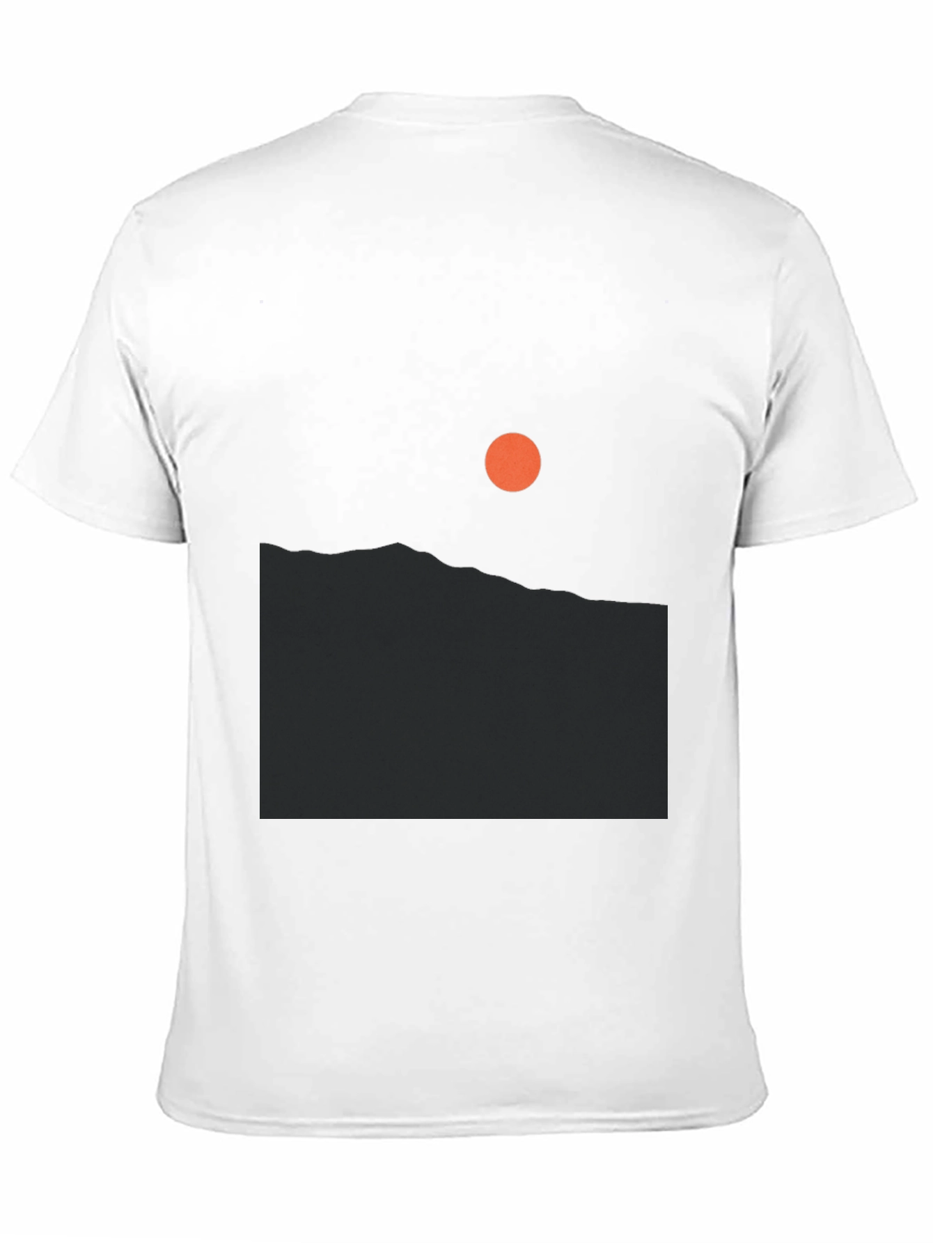 Minimalist Sunrise Graphic Tee - Black
