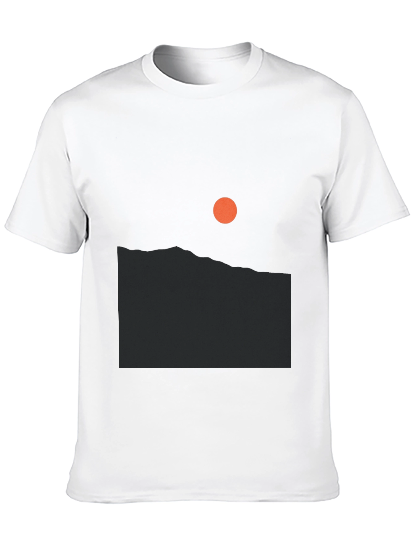 Minimalist Sunrise Graphic Tee - Black