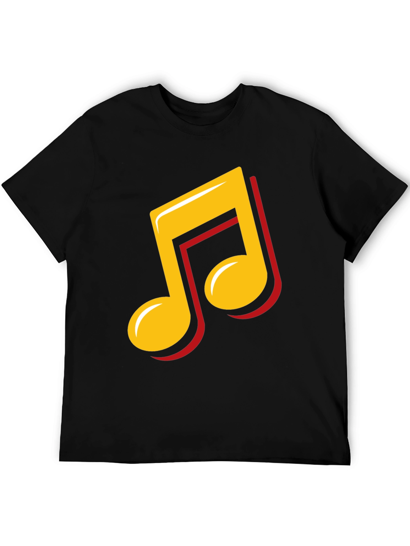 Music Note Graphic Tee - Stylish Black T-Shirt