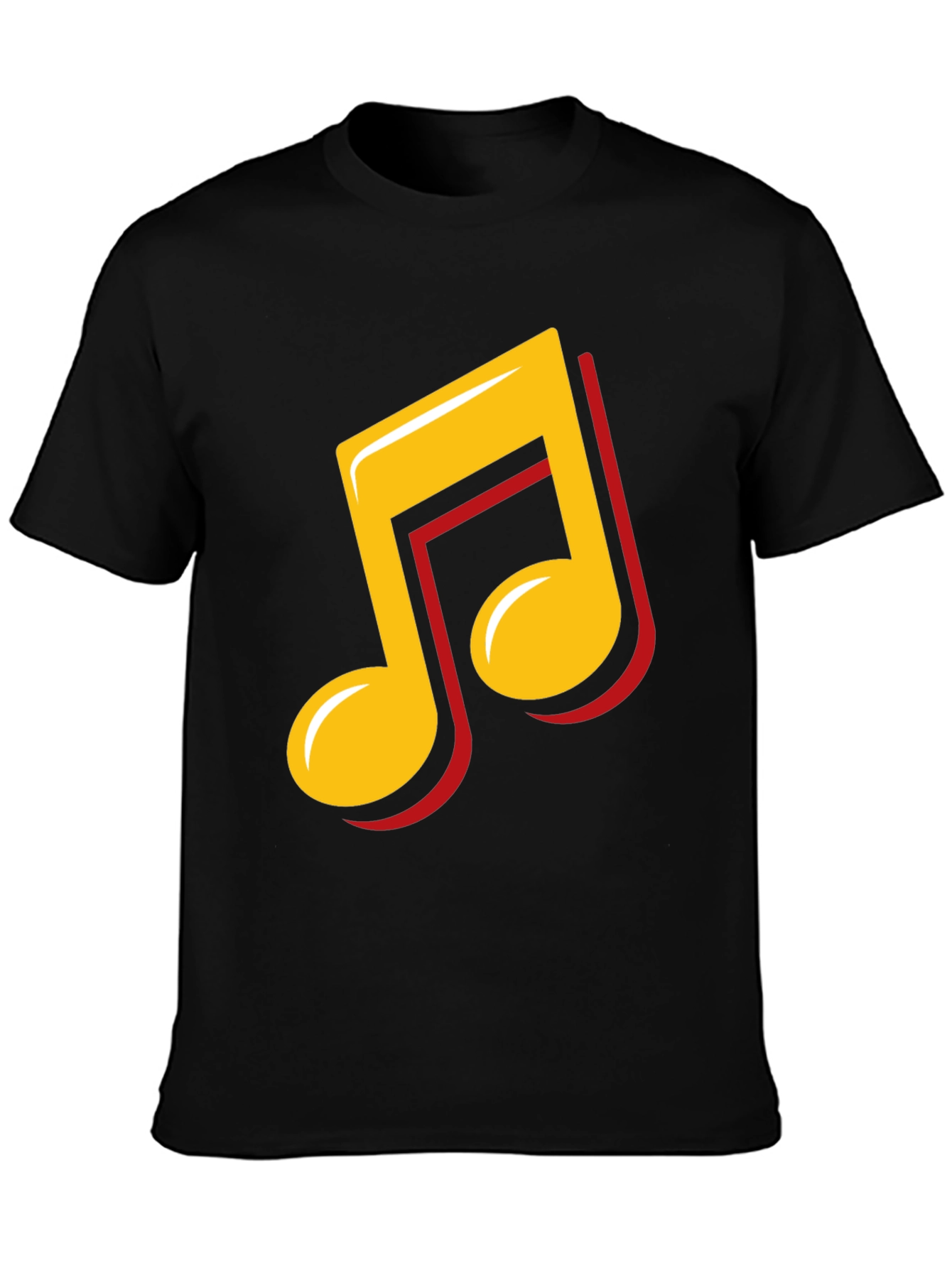 Music Note Graphic Tee - Stylish Black T-Shirt
