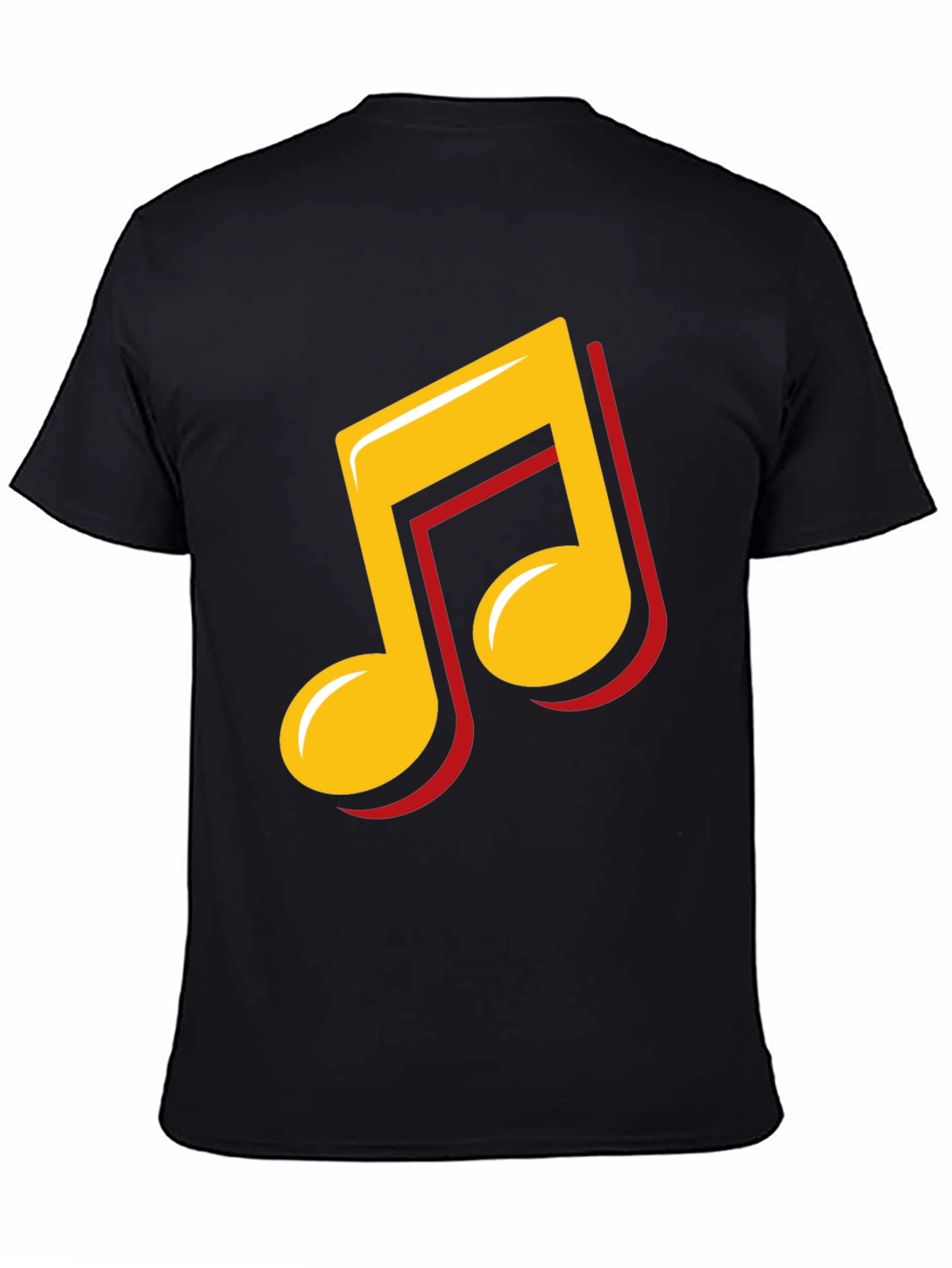 Music Note Graphic Tee - Stylish Black T-Shirt