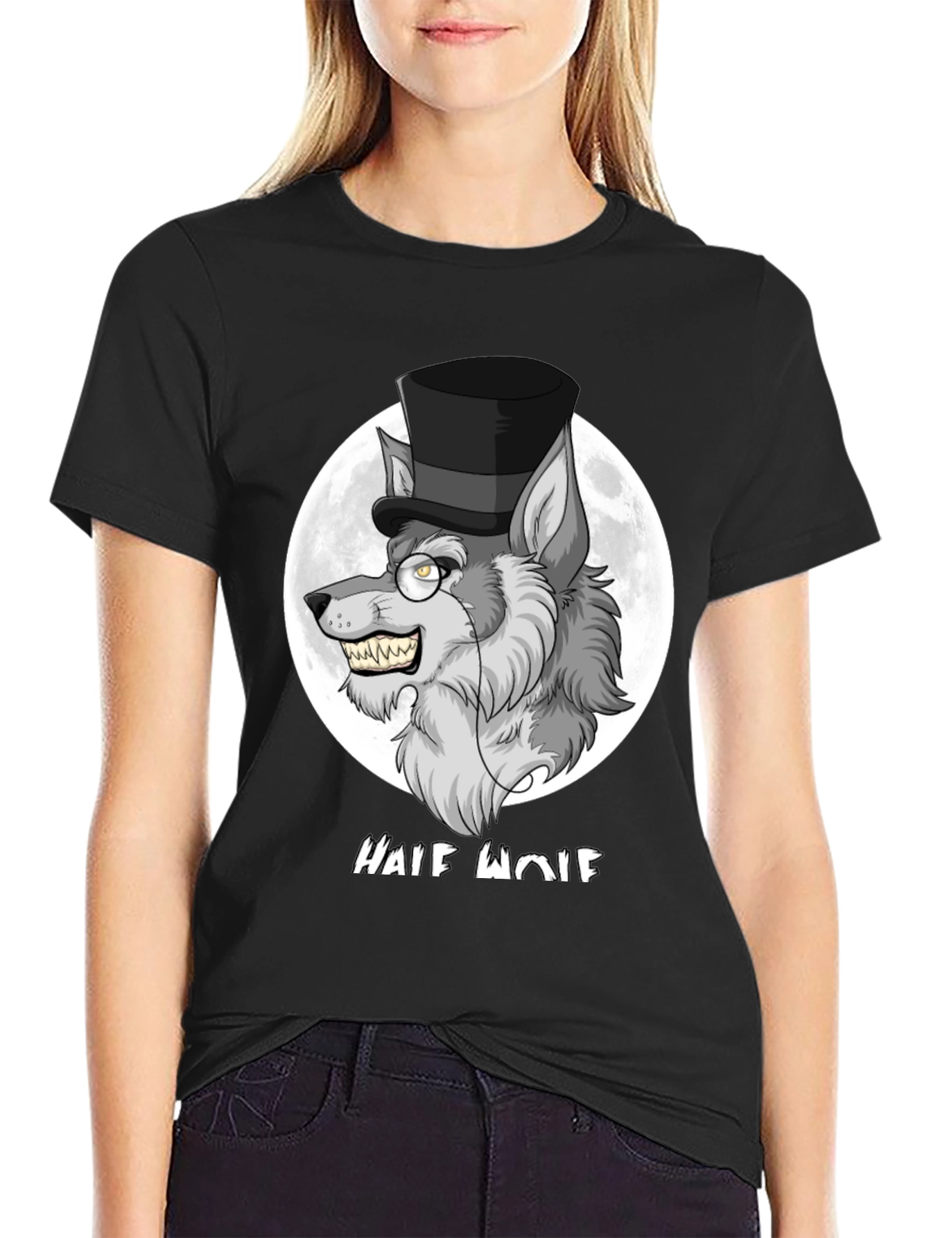 Half Wolf Graphic Tee - Unique Design