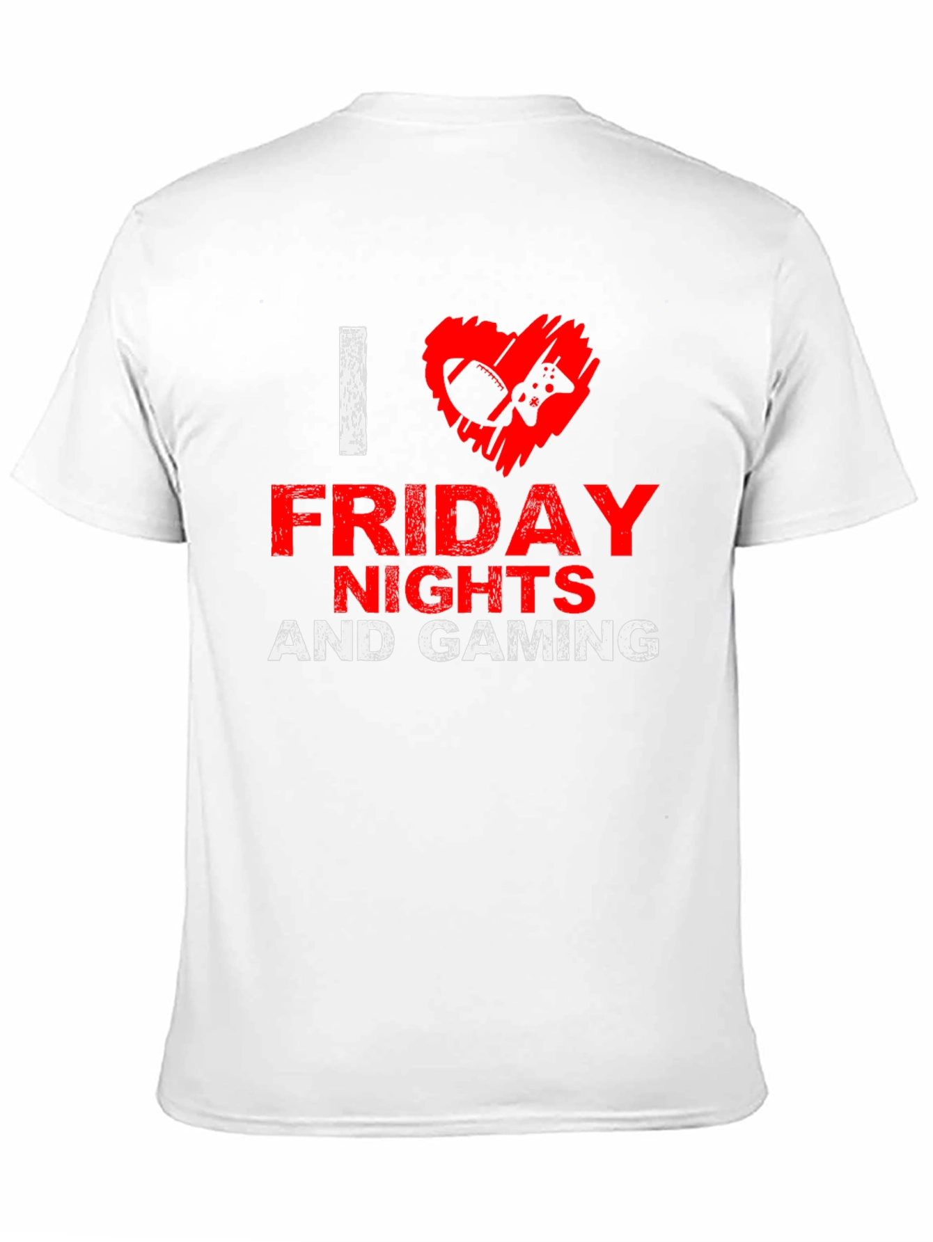 I Love Friday Nights and Gaming Black T-Shirt