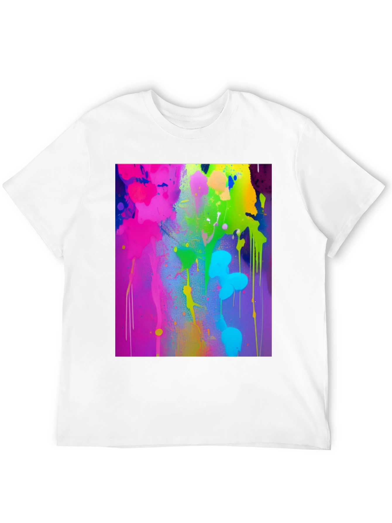 Vibrant Paint Splatter Graphic Tee