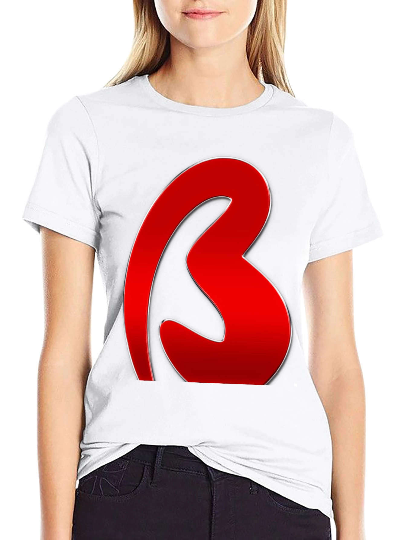 Red Graphic Tee - Bold Letter Design