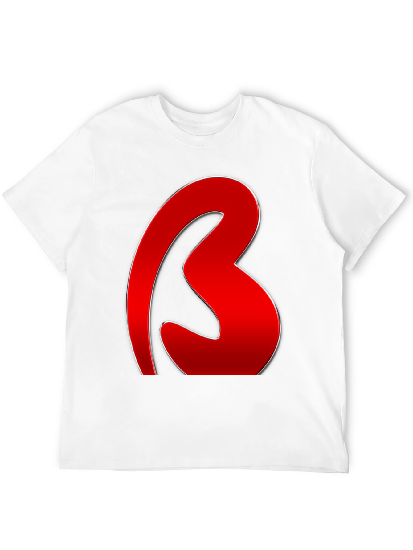 Red Graphic Tee - Bold Letter Design