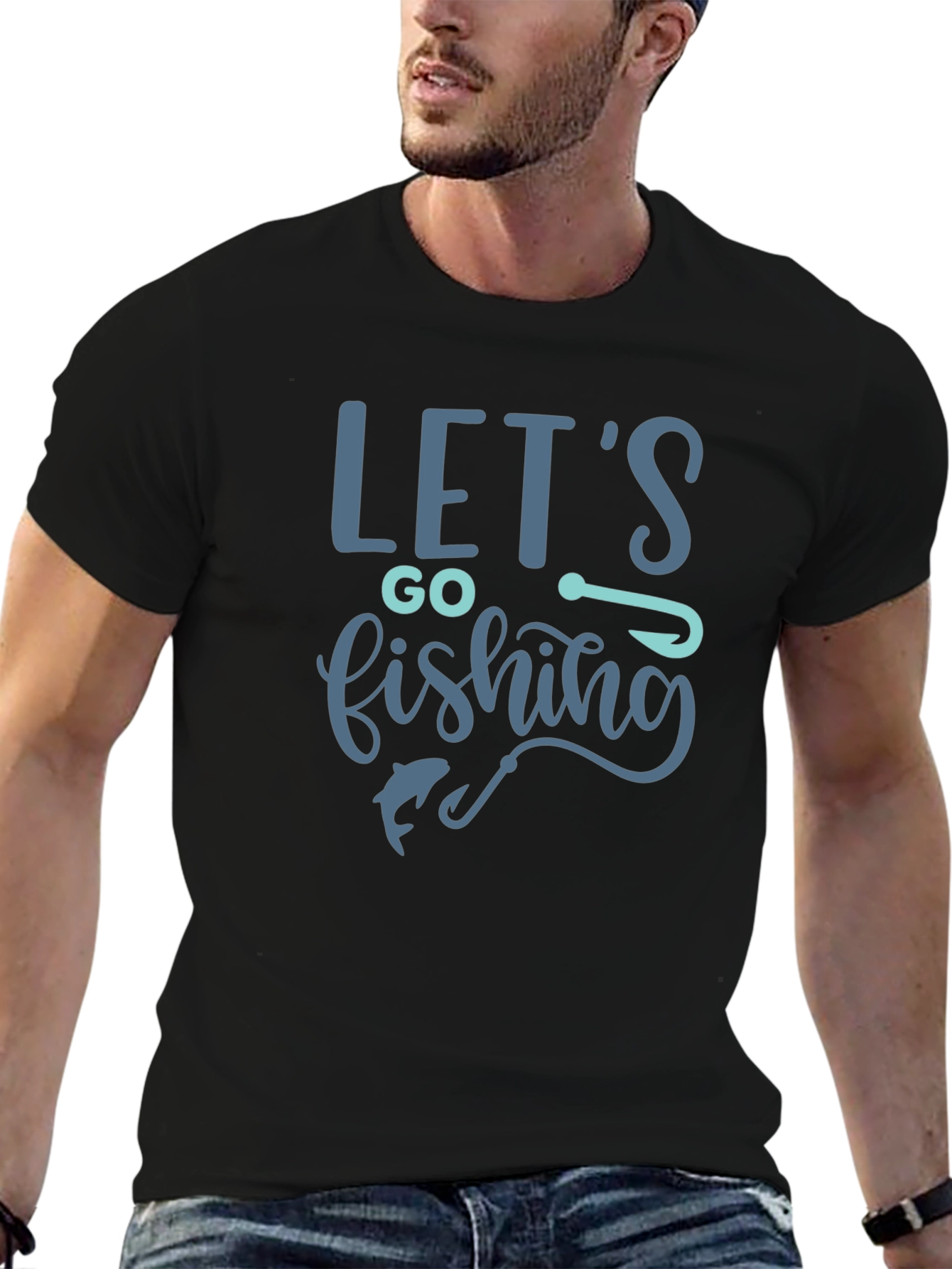 Lets Go Fishing Graphic T-Shirt