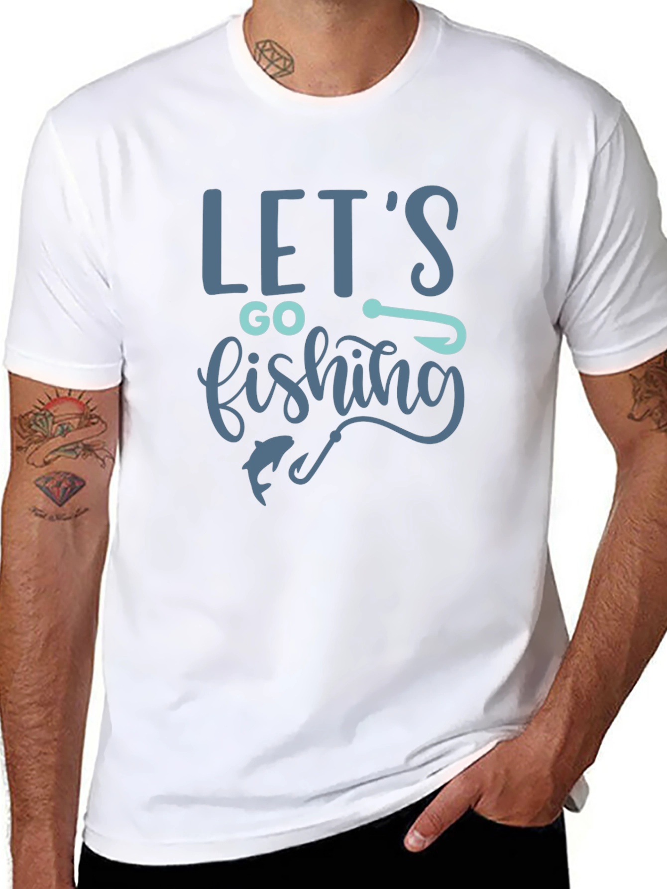 Lets Go Fishing Graphic T-Shirt