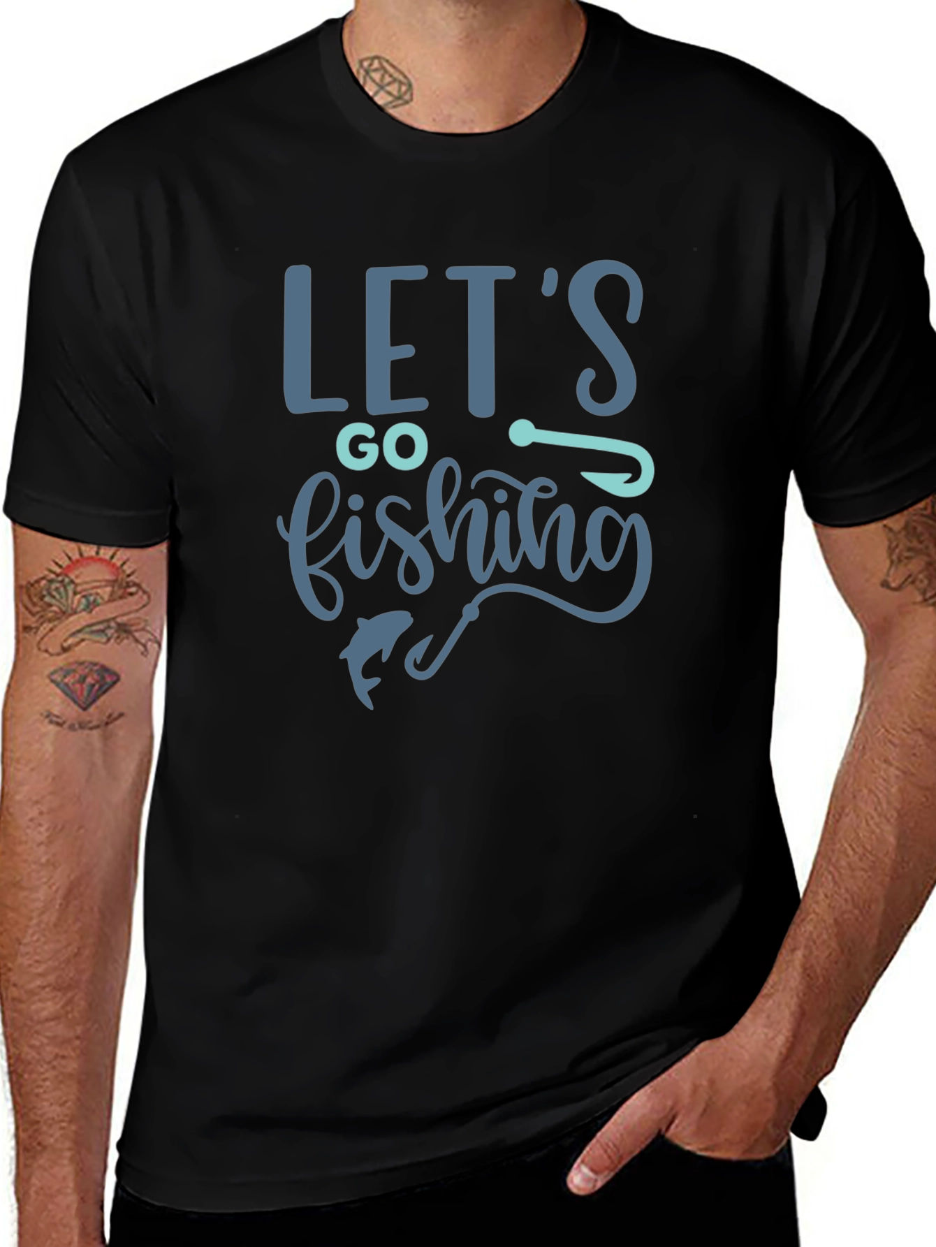 Lets Go Fishing Graphic T-Shirt