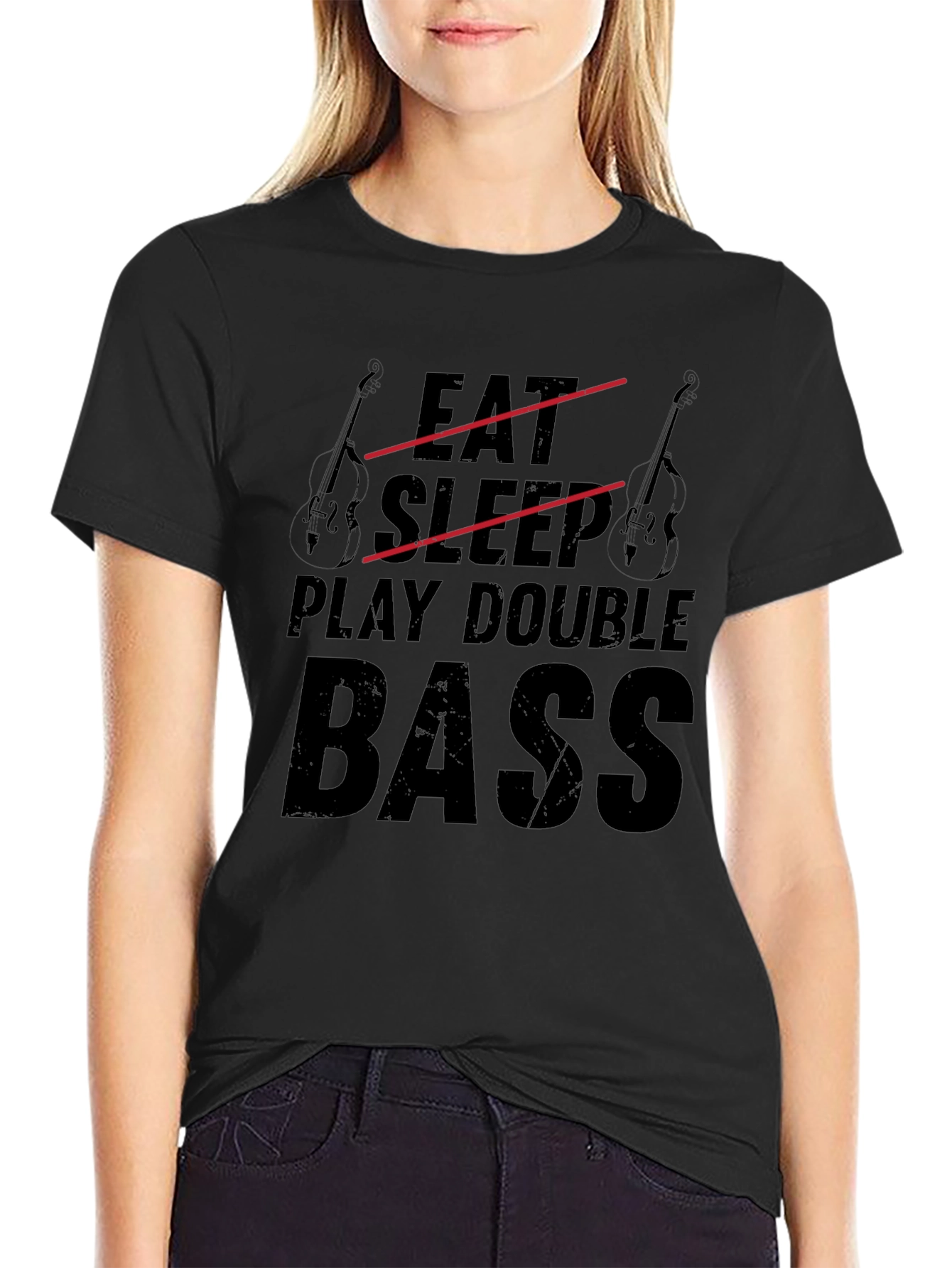 Eat Sleep Play Double Bass Graphic Tee