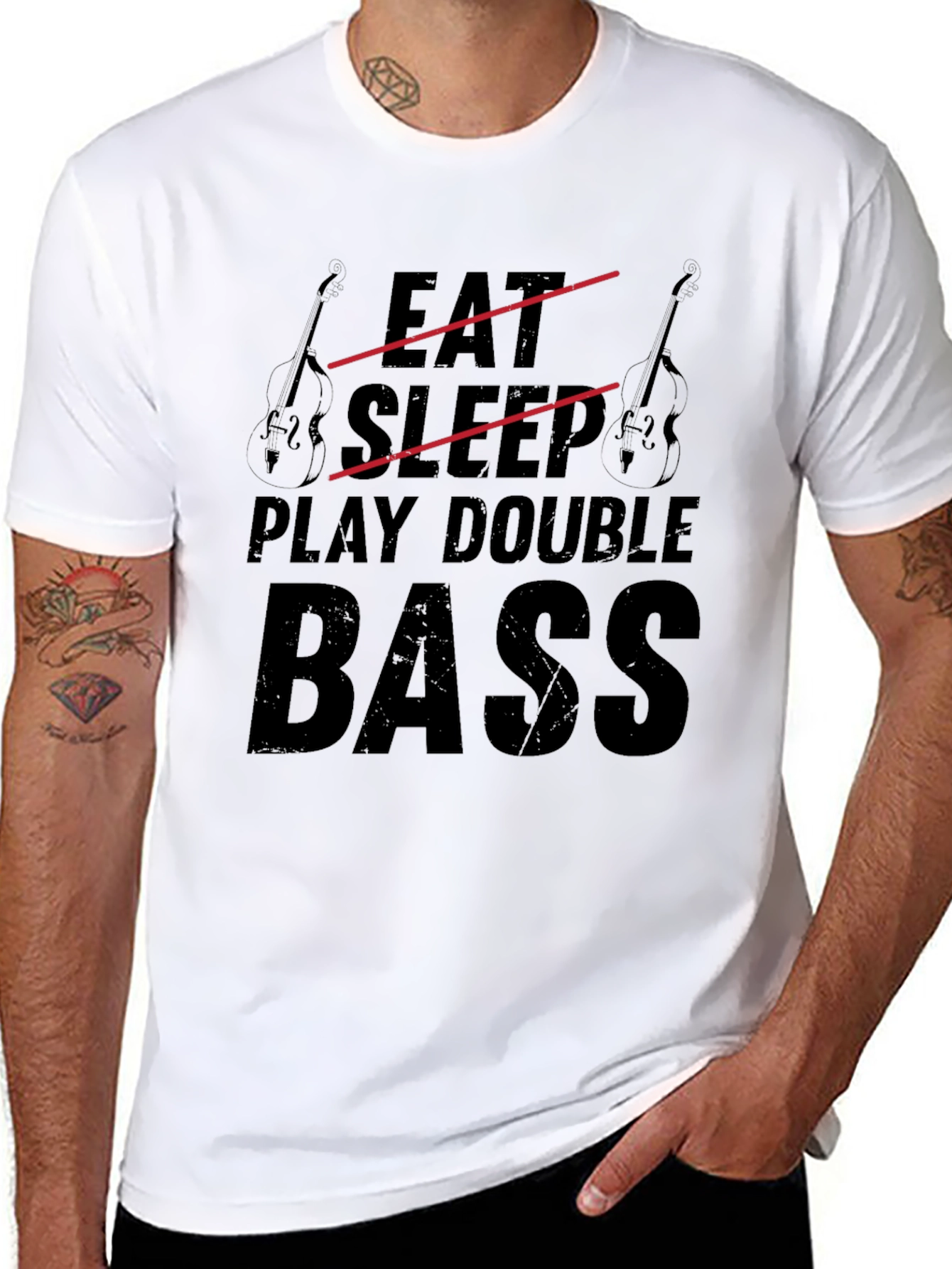 Eat Sleep Play Double Bass Graphic Tee
