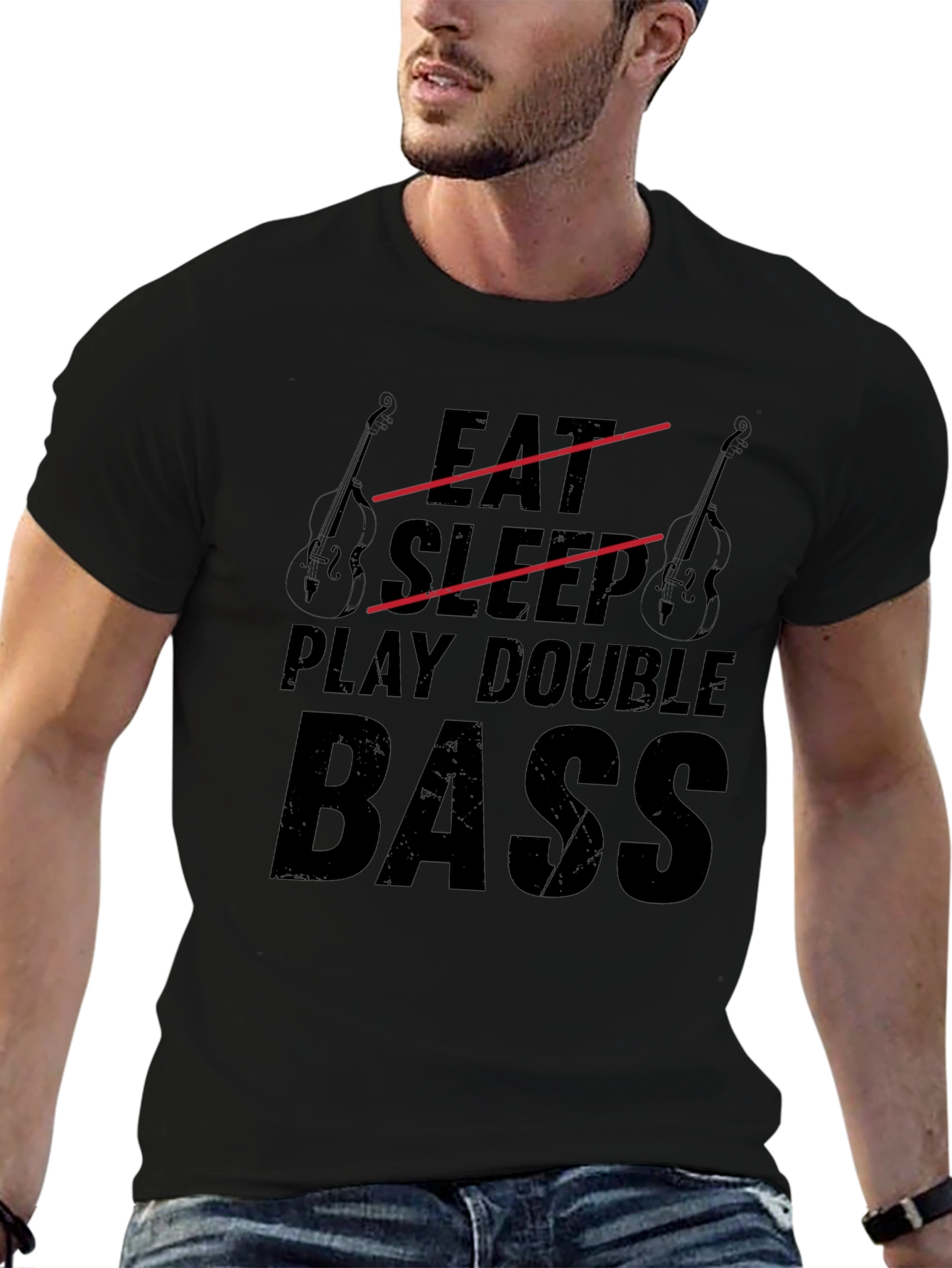 Eat Sleep Play Double Bass Graphic Tee