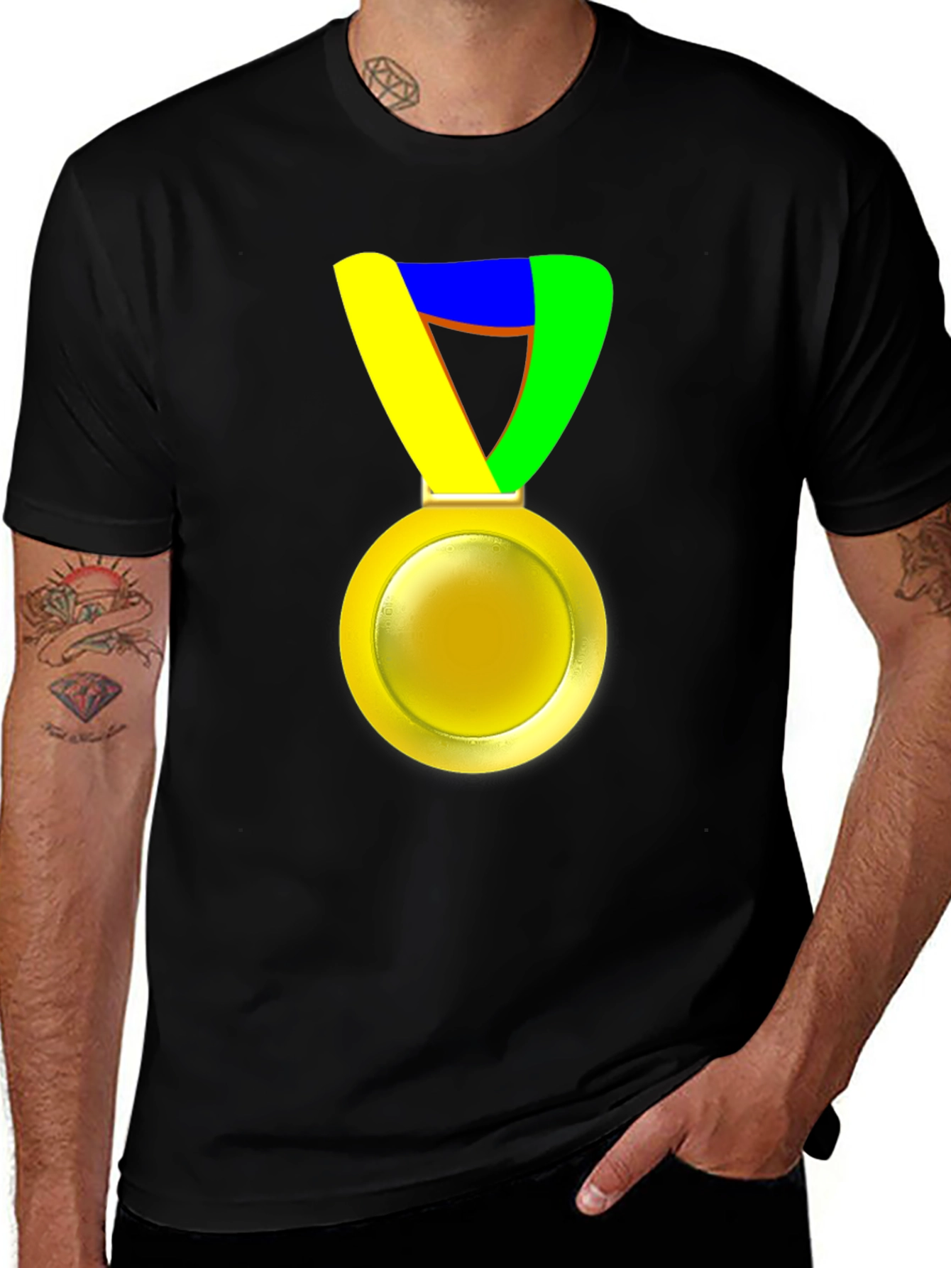 Gold Medal Graphic Tee - Champion Style T-Shirt