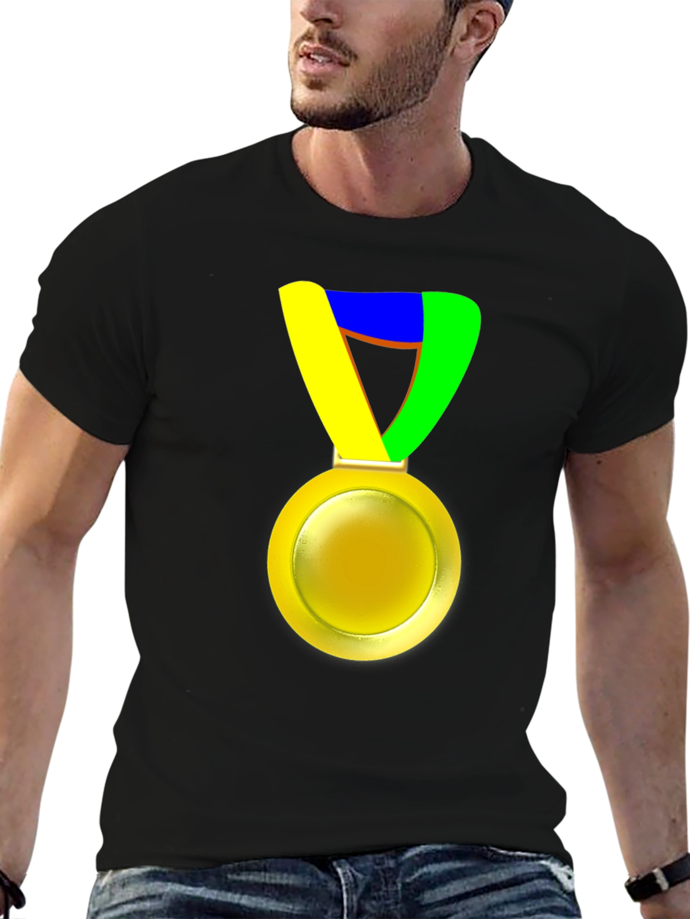 Gold Medal Graphic Tee - Champion Style T-Shirt